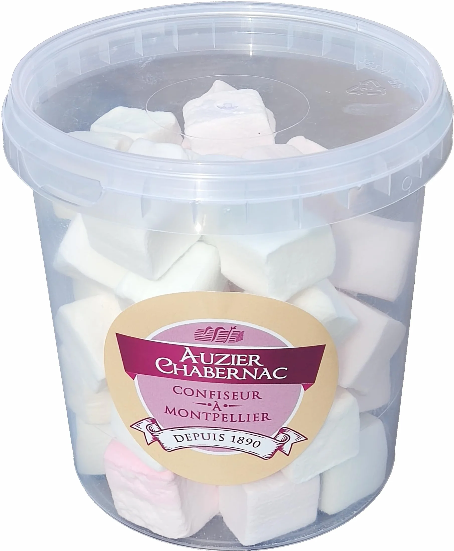 AUZIER CHABERNAC - Confiserie de Tradition - Guimauve conditionnée en pot : (Lot 1 Pot 150g Saveur d’antan : Anis, violette, citron, mandarine, fleur d'oranger.)