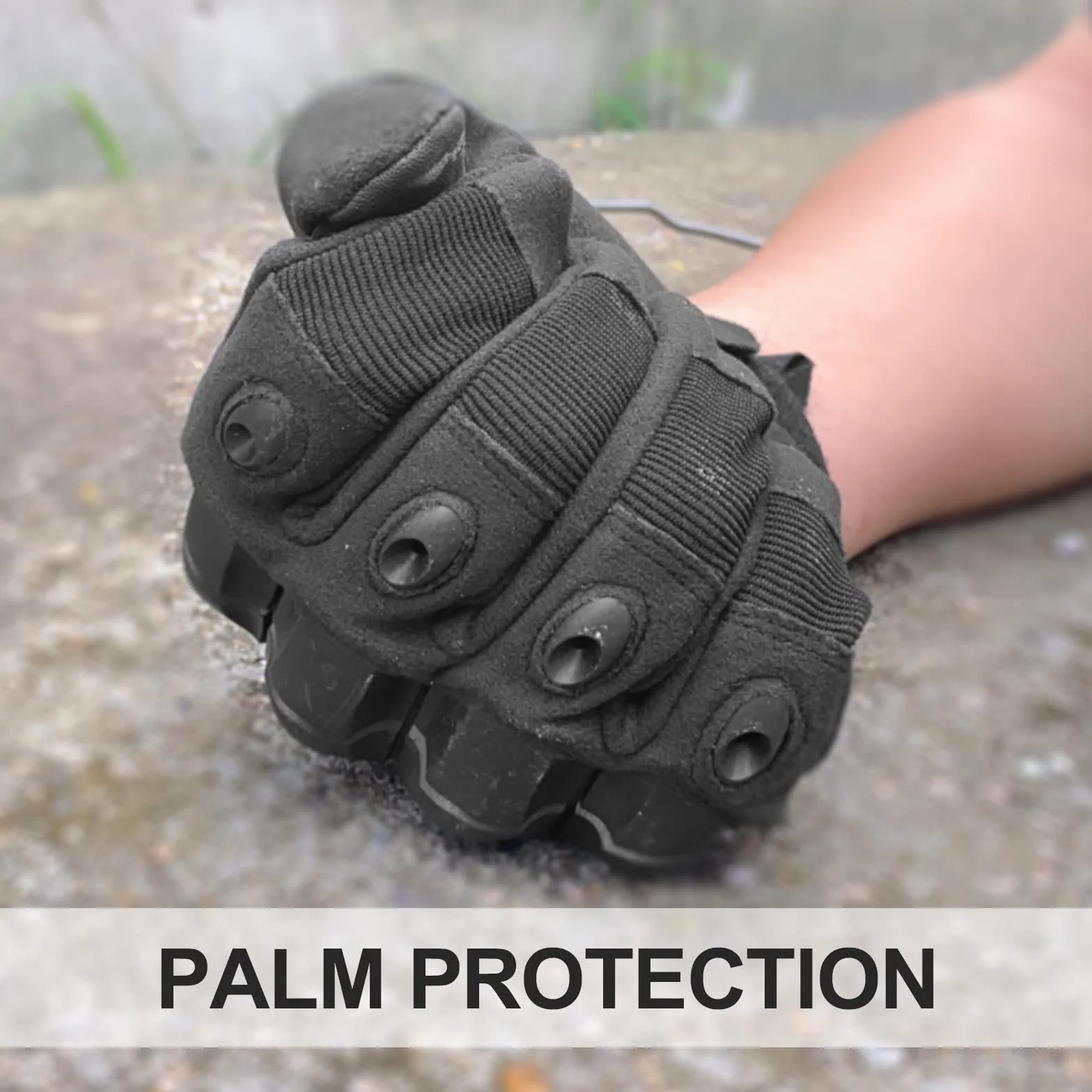 Gants de Moto Tactiques Firschoie avec Protection des Articulations et 2 Doigts Écran Tactile Noir XL
