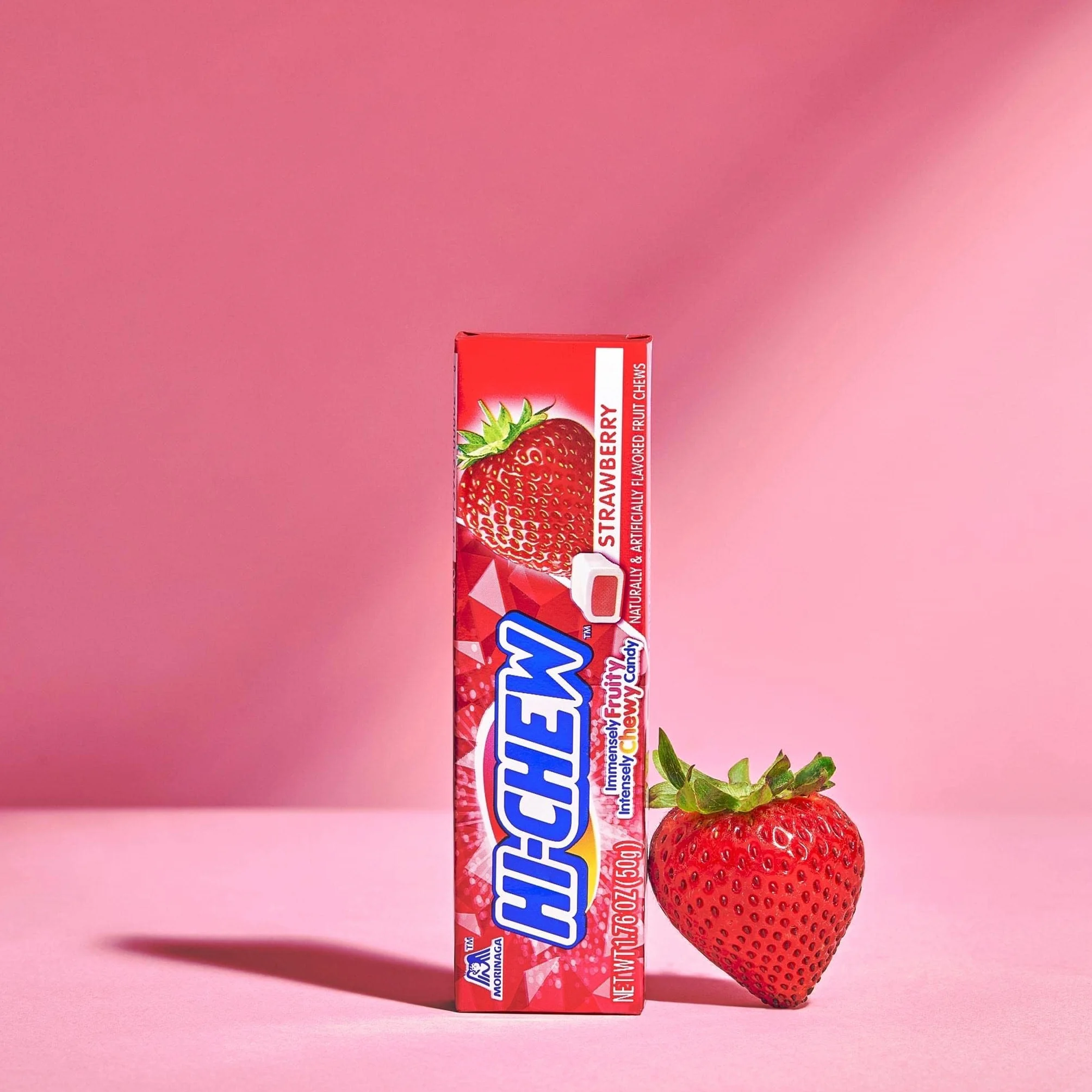 HI-CHEW Bonbons à Mâcher Saveur Fraise 15 Étuis X 50 g