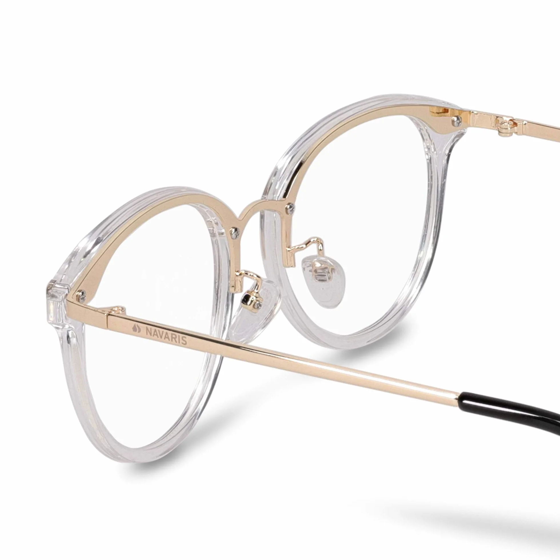 Navaris Lunettes Sans Correction Oculaire avec Monture Transparent Femme Homme