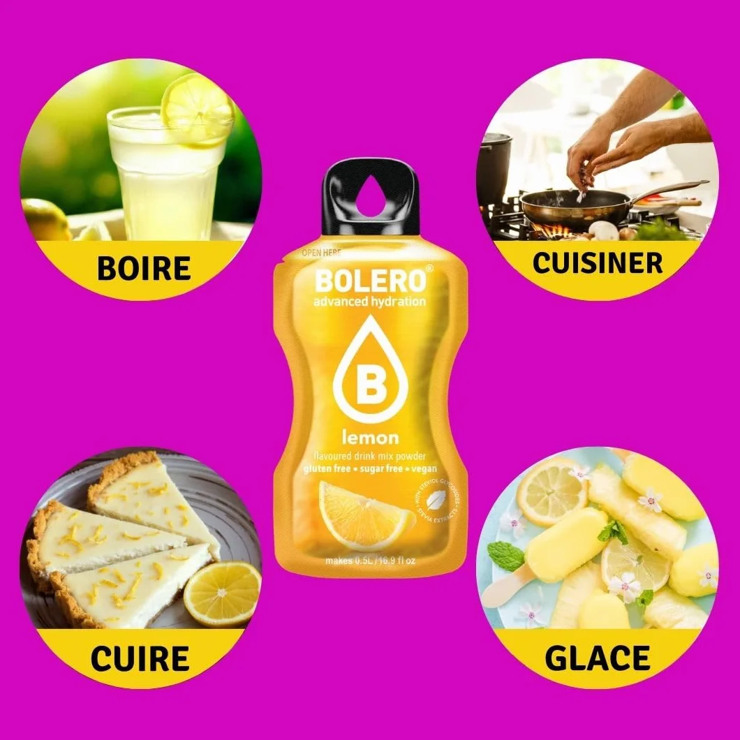 Bolero boissons EXOTIC MIX STICKS 24x3g I boisson rafraîchissante en poudre sans sucre édulcorée à la stévia | boisson hypocalorique à la vitamine C