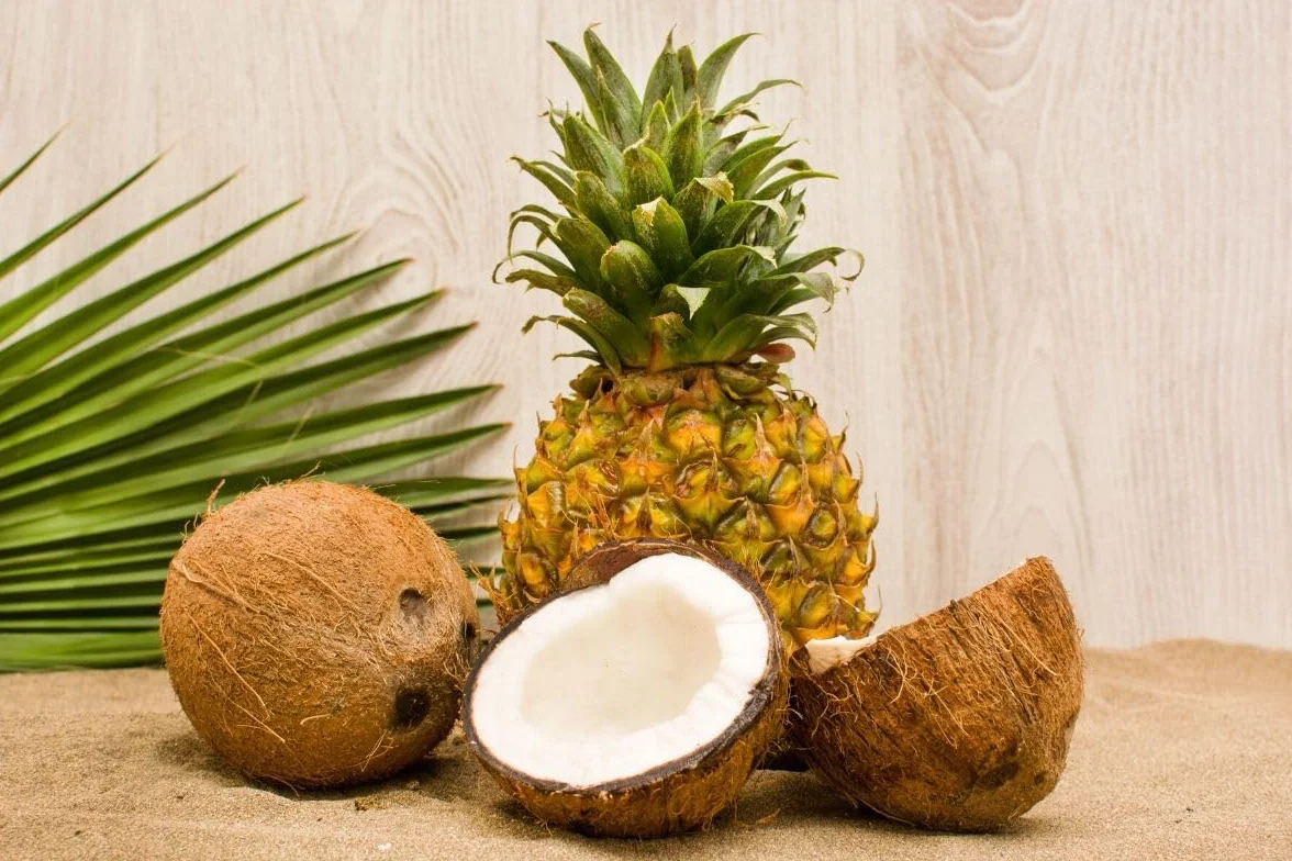 Ananas en morceaux avec eau de coco 1190 g.