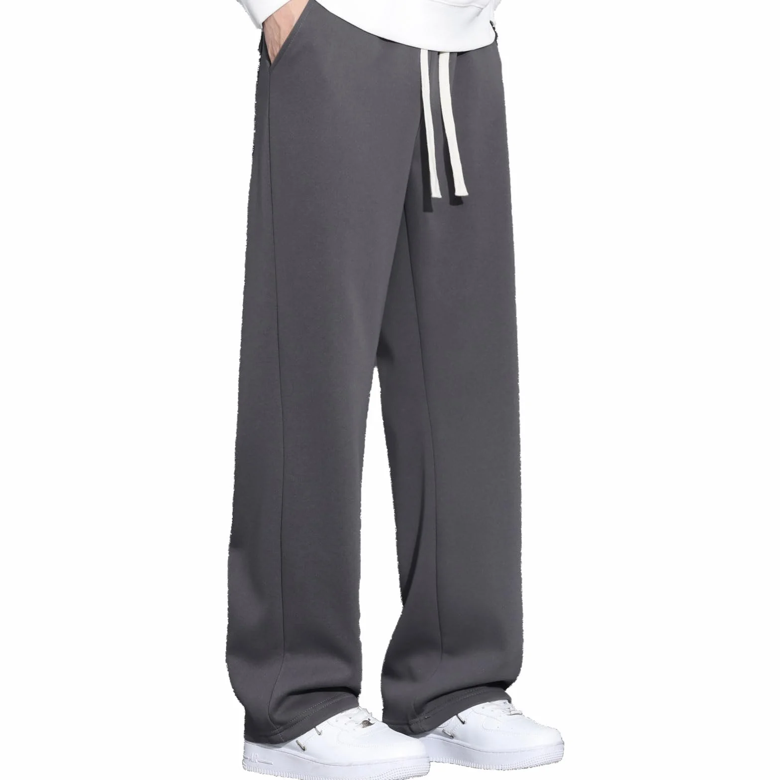 SHAGGA Pantalon de jogging homme ourlet droit taille élastique poches course gym entraînement