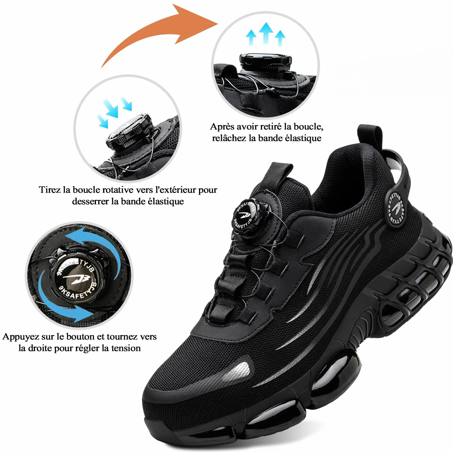 Chaussures de Sécurité Hommes Femmes Basket Légère Respirante Antidérapante Embout Acier 36-46 EU