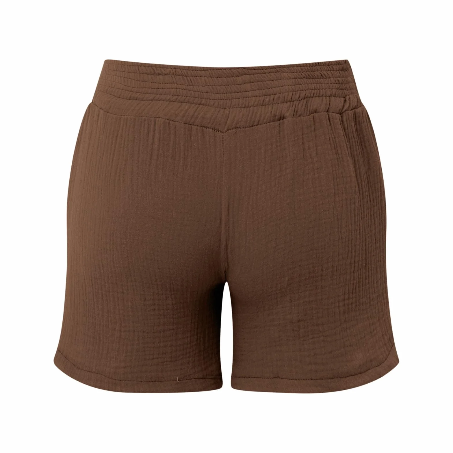 Short de grossesse en coton et lin pantalon maternité taille élastique poches