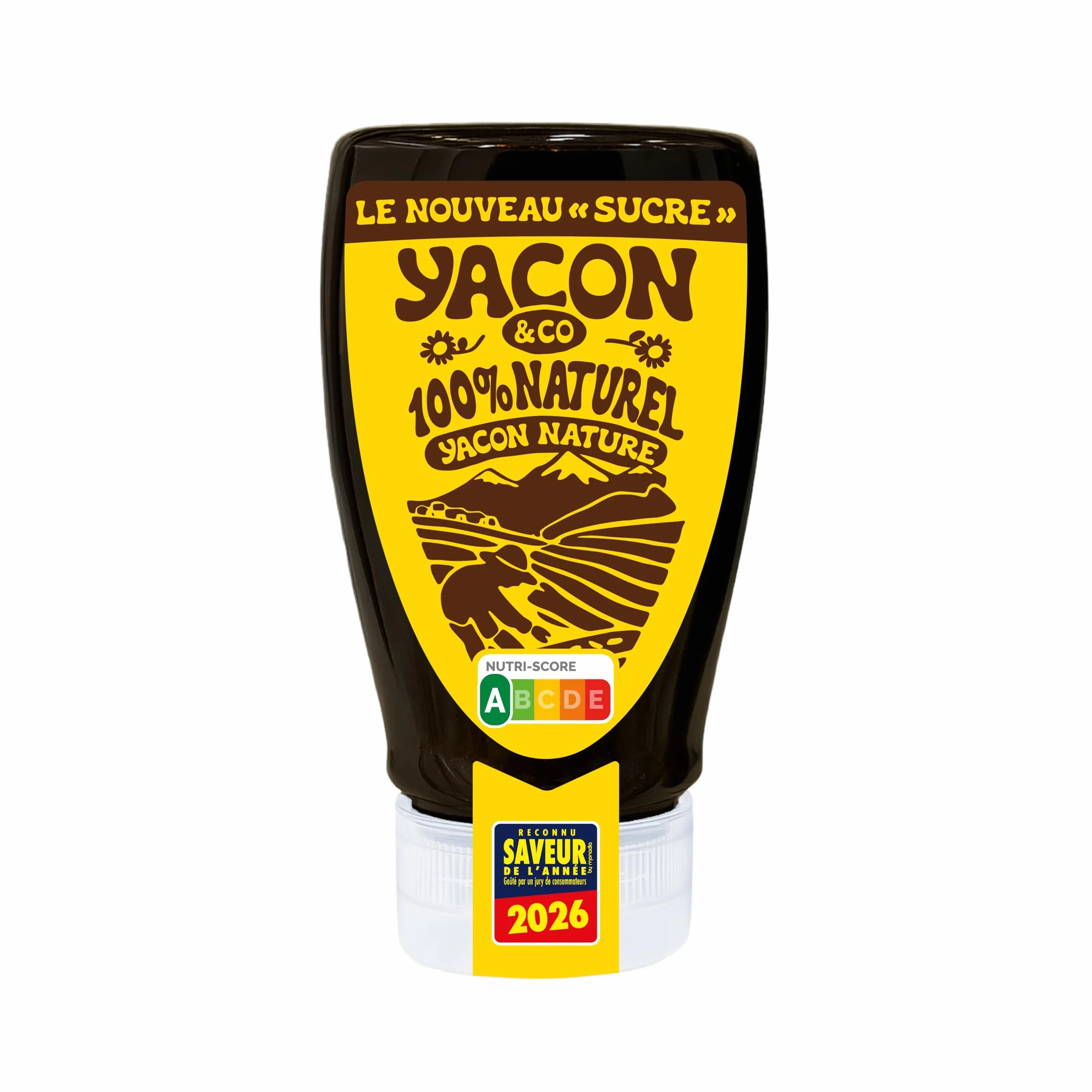 Yacon&co Sirop Squeeze - Alternative naturelle au sucre - Sans conservateur - Fabriqué en France - IG le plus bas du marché - Riche en prébiotiques - Fort pouvoir sucrant - Texture miel - Vegan,Keto