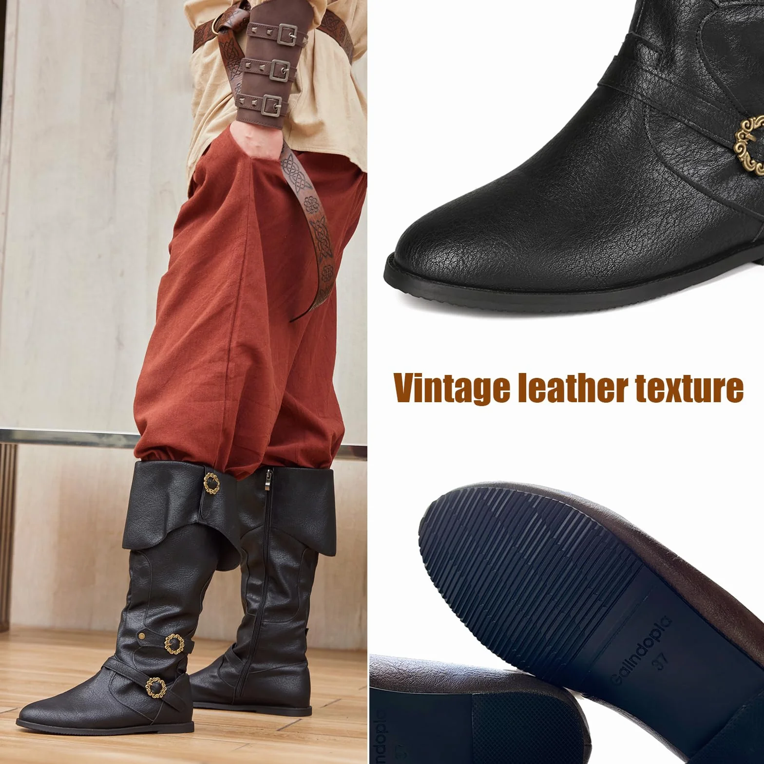 Bottes Plat Cosplay Unisexe