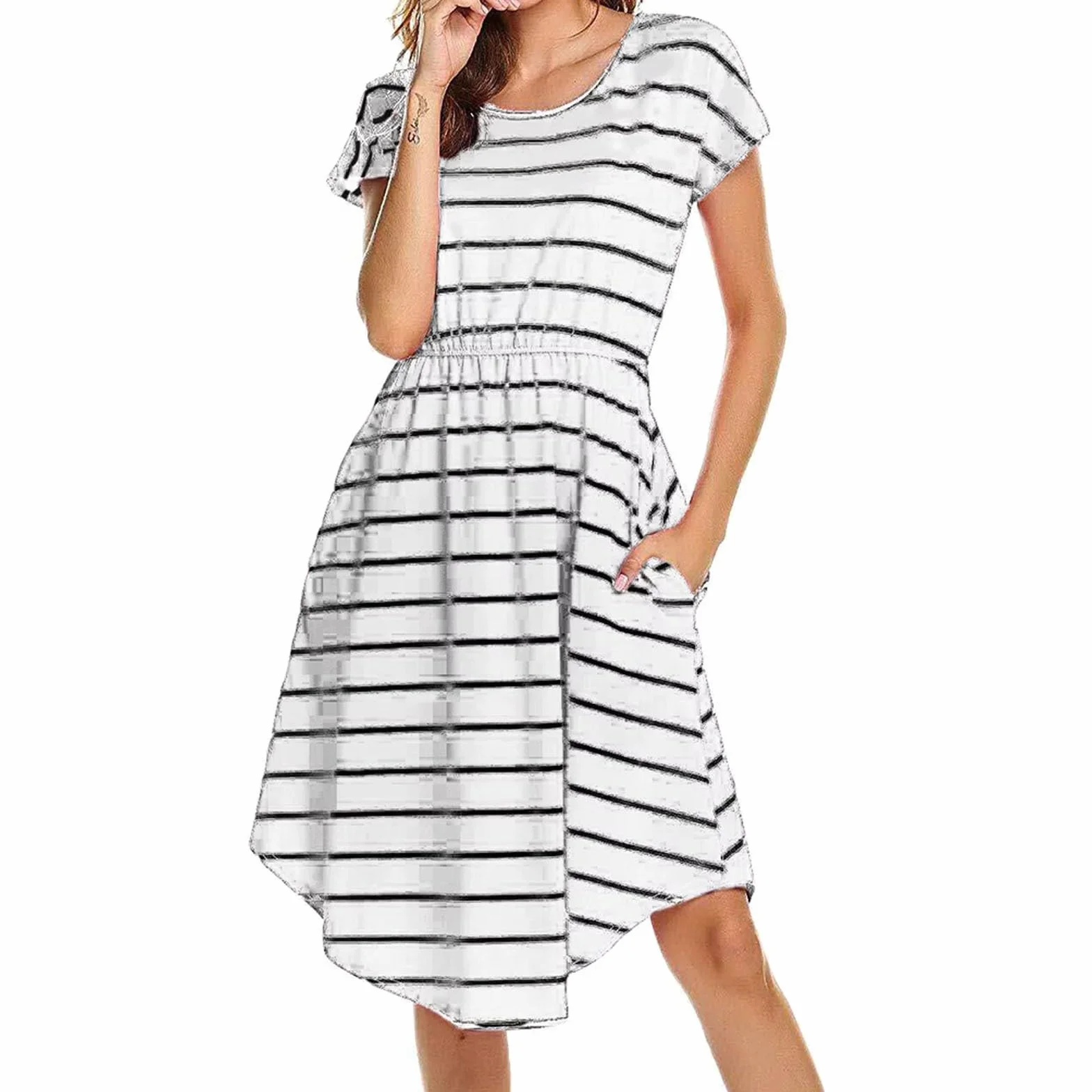 Jupe de grossesse pour femme manches courtes robe d'été allaitement festive décontractée élégante confortable