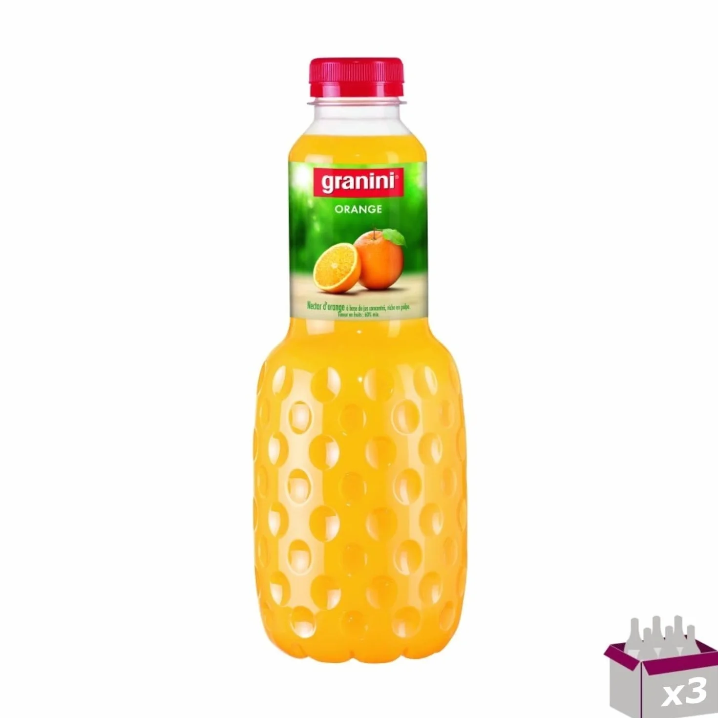 Granini – Orange (sans pulpe) – 3x1L