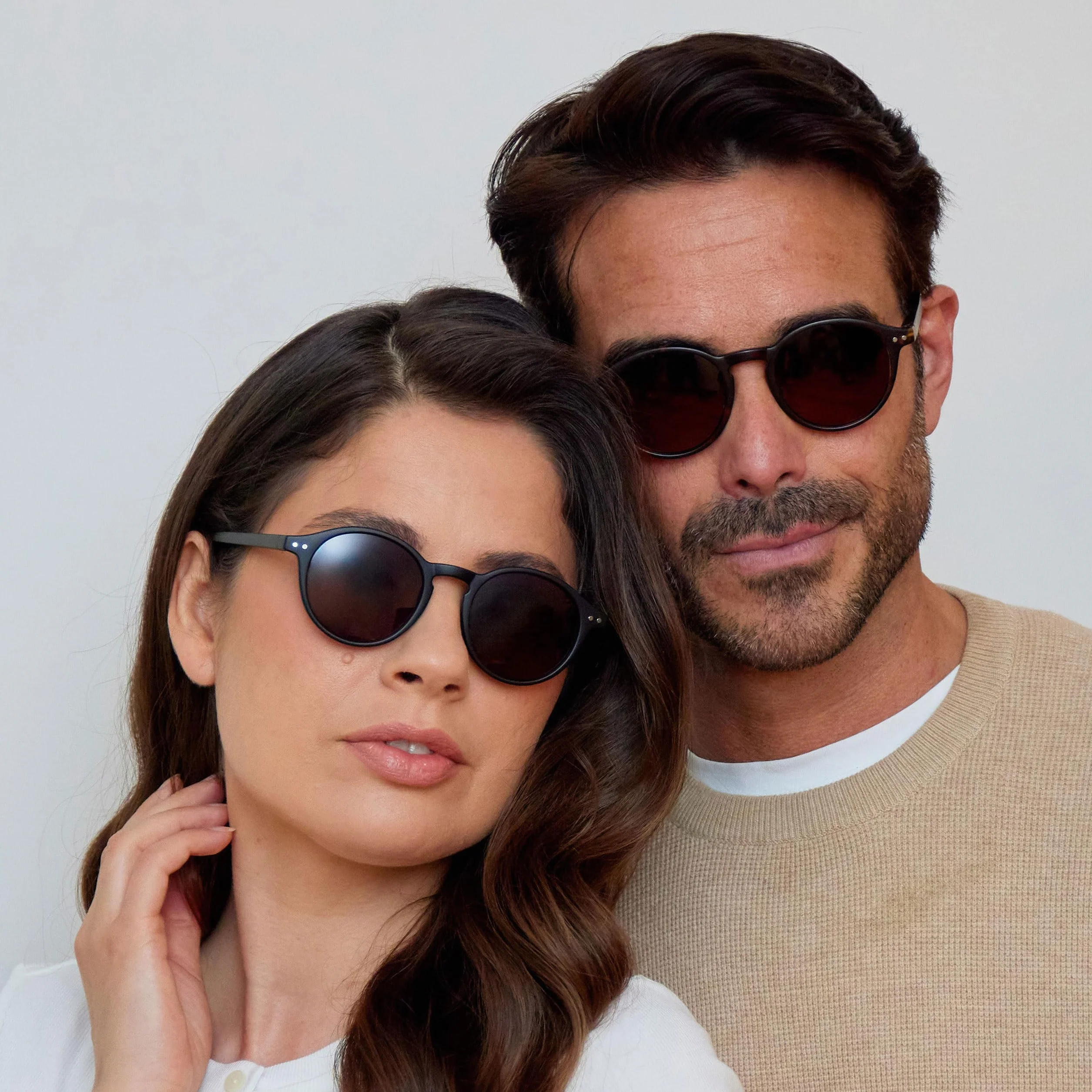 OPULIZE REY Lunettes de Lecture Solaires Montures Rondes Rétro Noir Mat +2.50