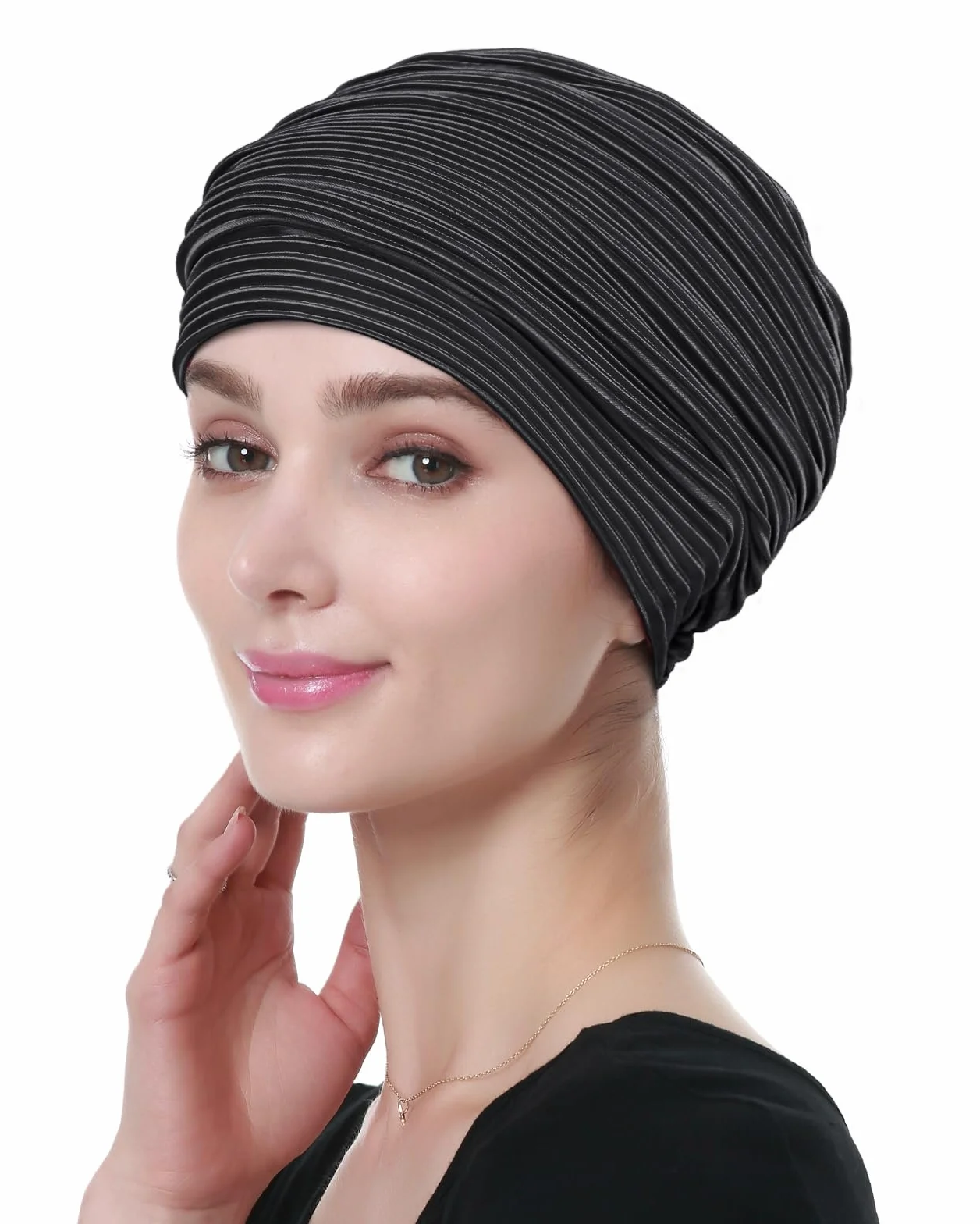 Alnorm Turban plissé Coiffes de Chimio pour Femmes