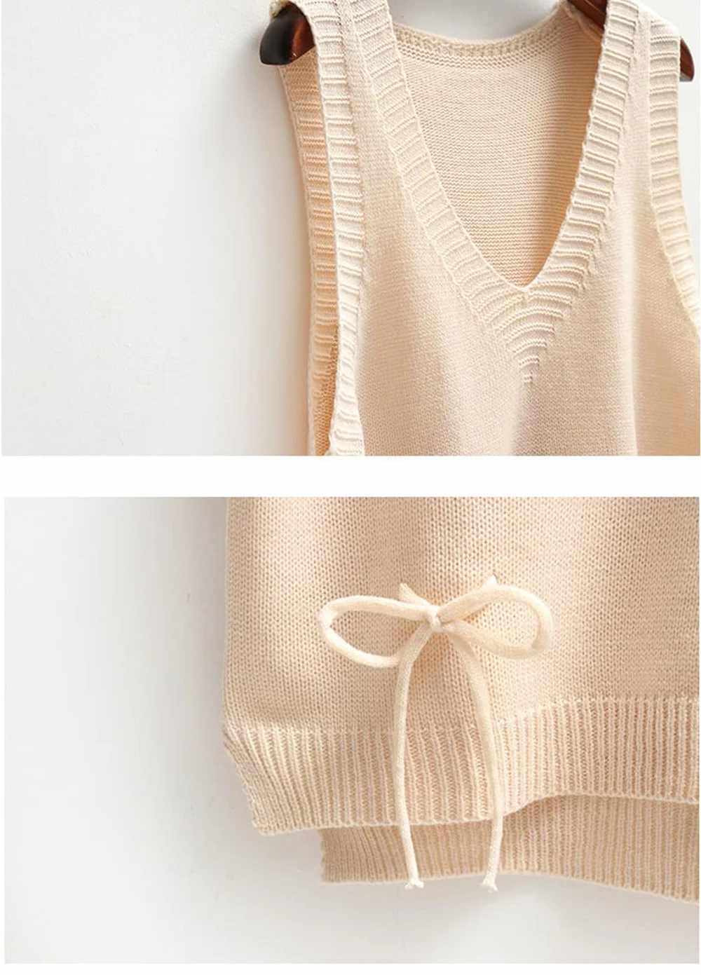Femmes Gilet Tricoté Col en V Pulls Pull Haut