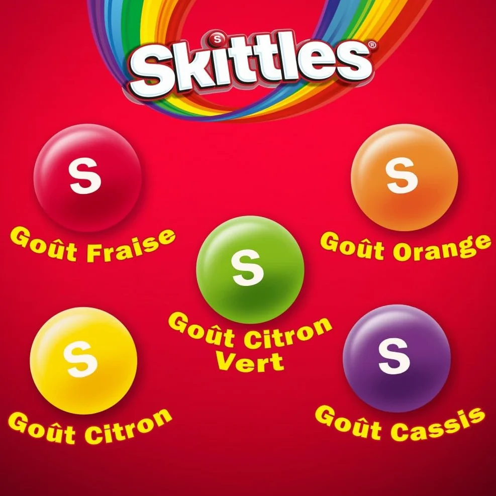 SKITTLES - Bonbons au goût Fruits - Sachet de 318g