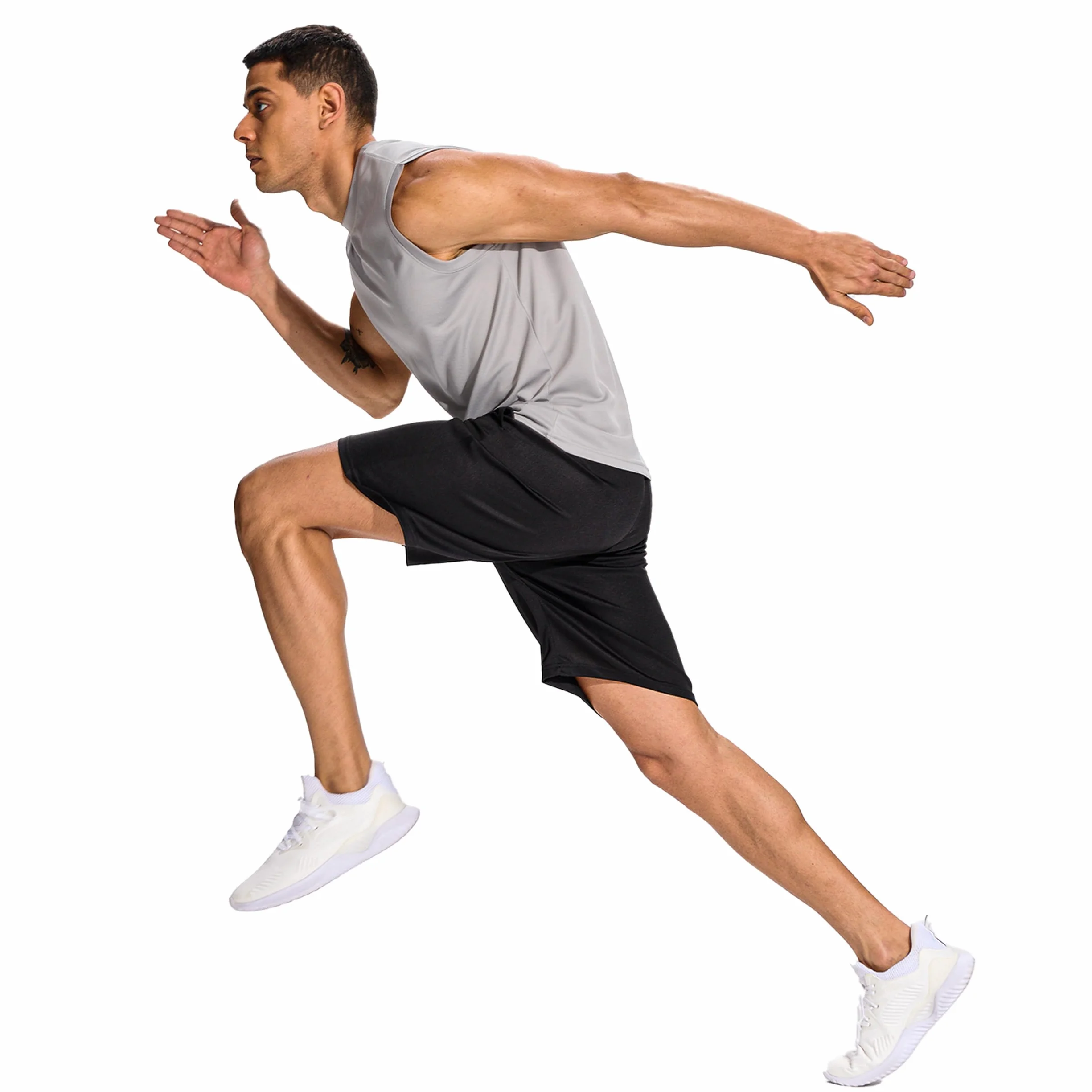 Hioutdoor Lot de 3 Canotte Sportive Uomo Senza Maniche Asciugatura Rapida Traspirante Palestra