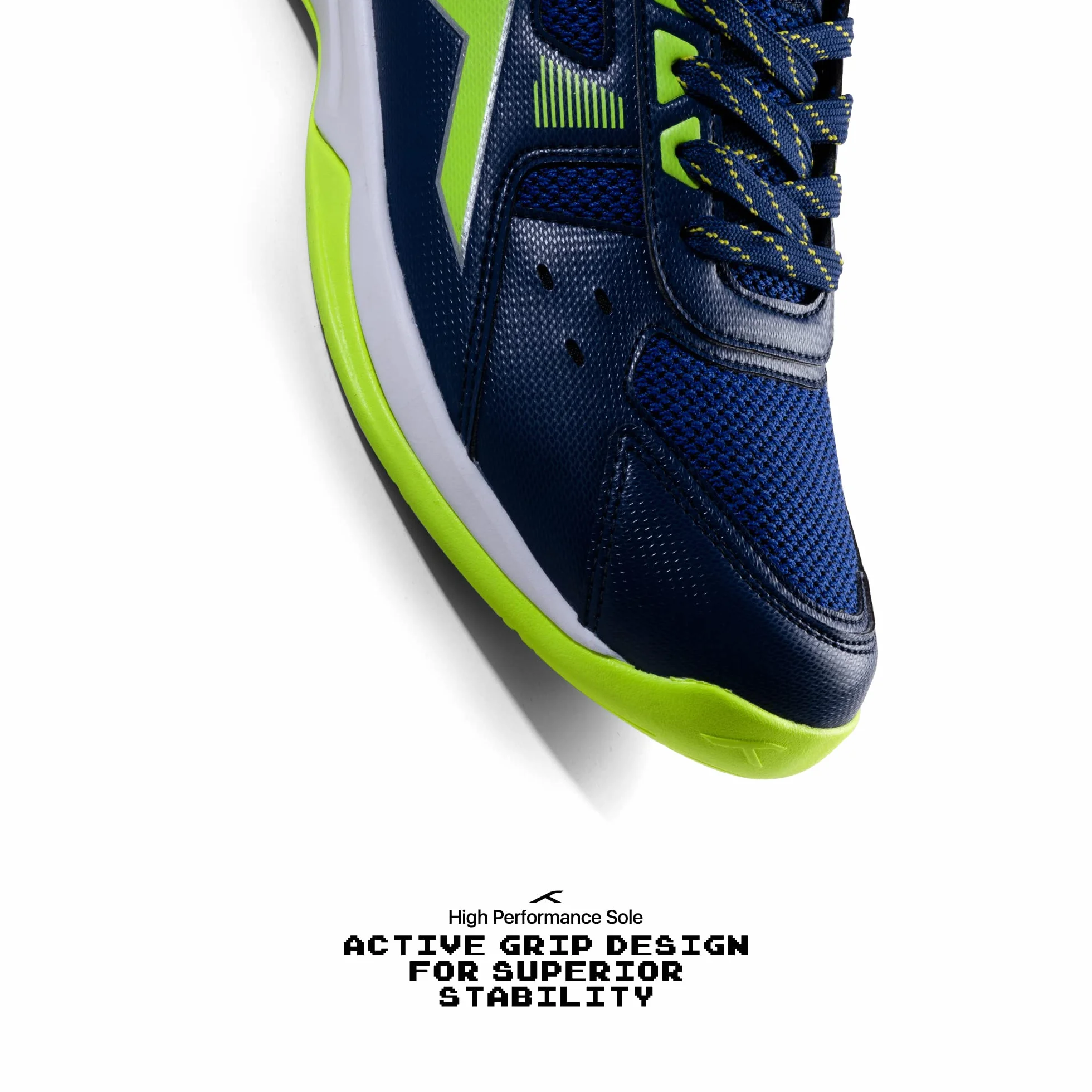 Hundred Raze Non-Marking Badminton Shoes for Men Polyester Upper Rubber Sole Indoor Tennis Squash Padel