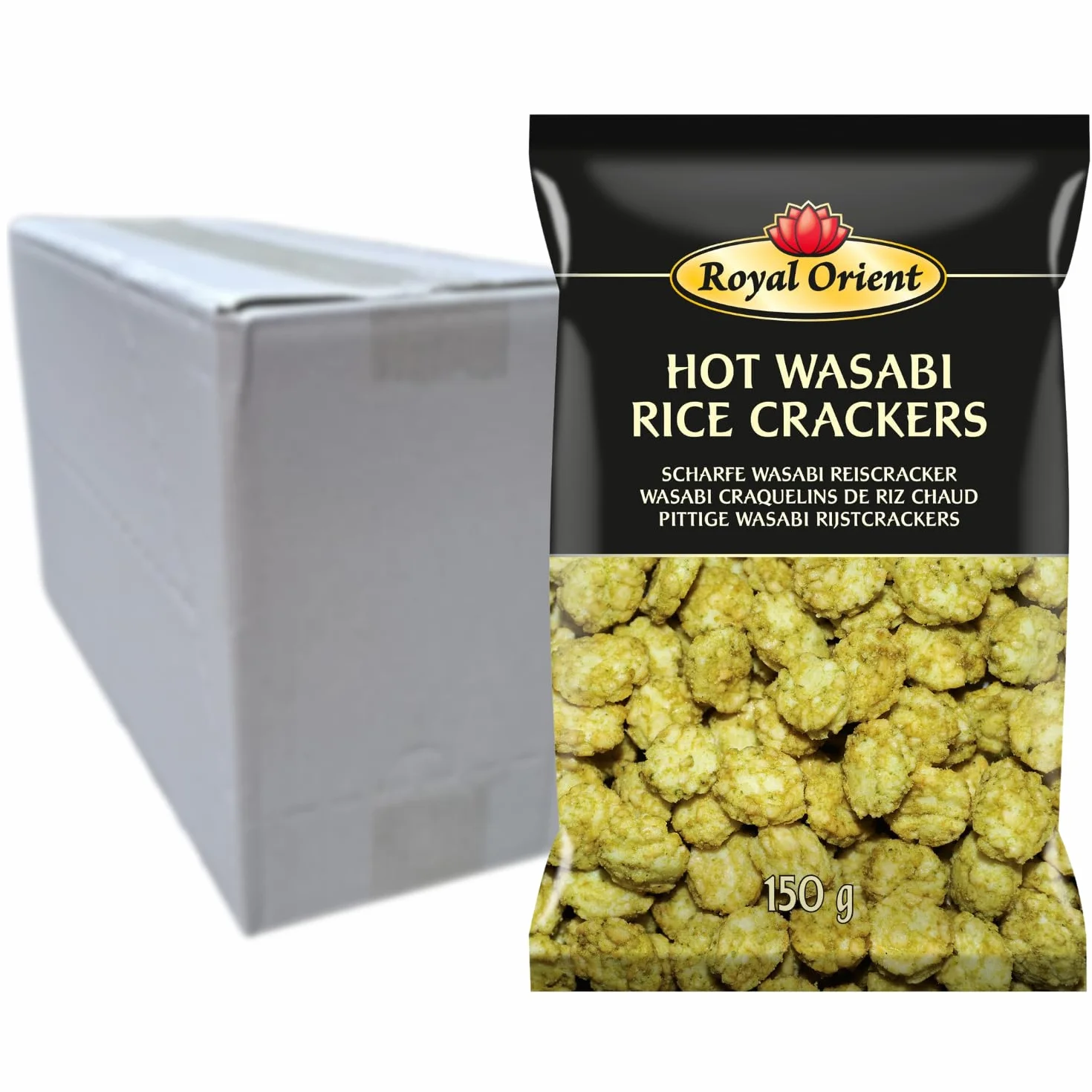 ROYAL ORIENT Tranchants Wasabi Riz Crackers 10 x 150 g 1 Unité