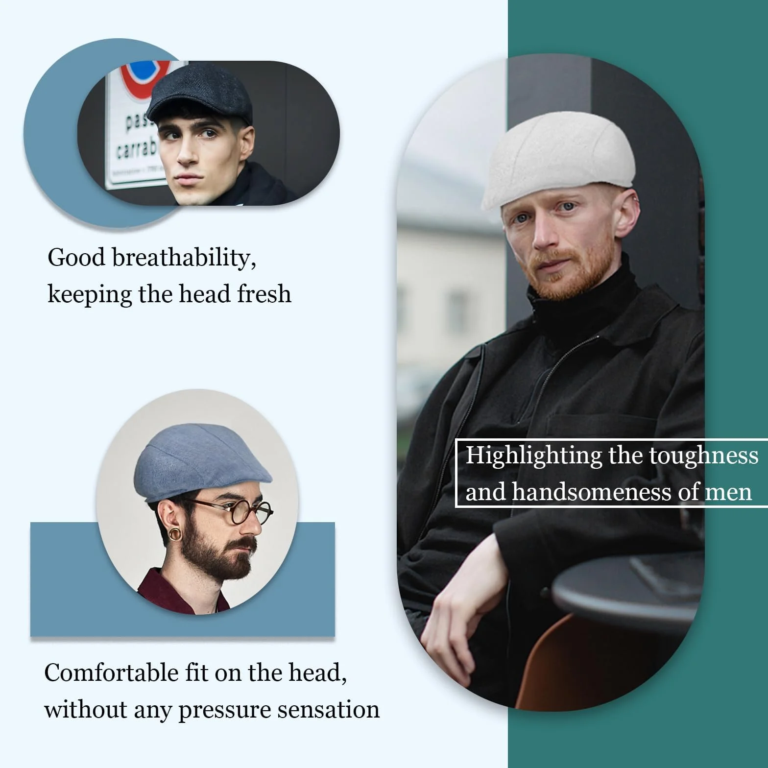 Casquettes Plates pour Hommes