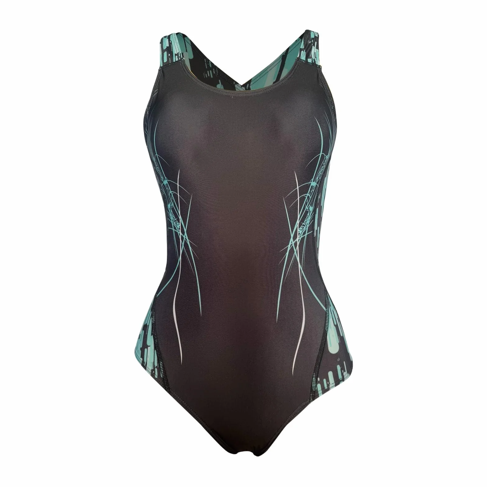 Maillot de Bain Femme 1 Pièce Gainant Push Up Ventre Plat Bretelles Épaisses Tissu Technique Respirant Séchage Rapide