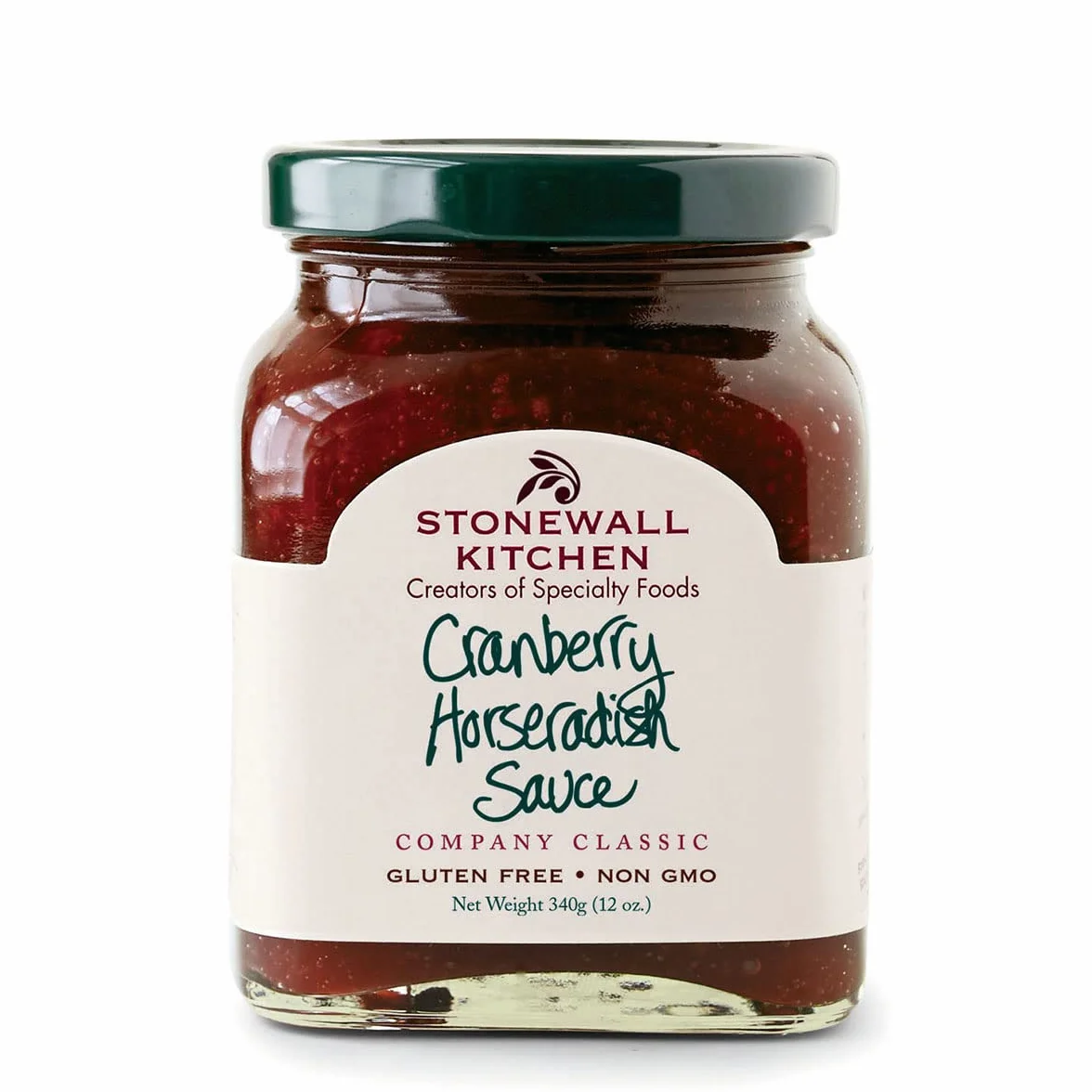Stonewall Kitchen Sans gluten, toute la sauce naturelle de raifort de canneberge, 12 onces Sauce aux canneberges raifort 12 oz Multi