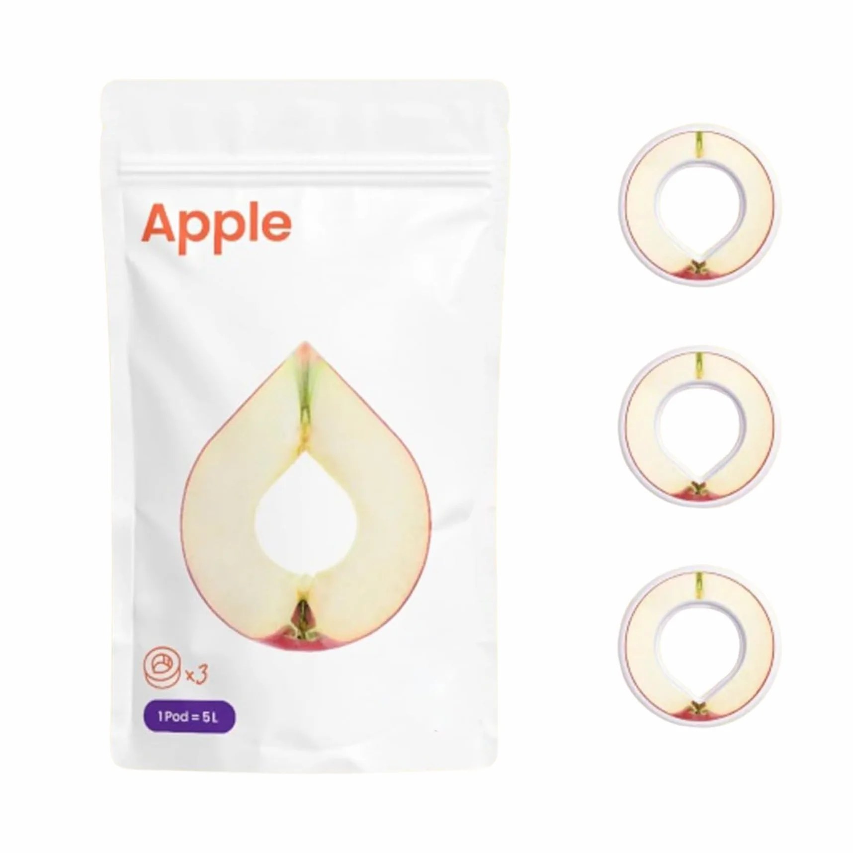 Pods aromatisants originaux pour bouteille Air Up au goût rafraîchissant de pomme - 0 sucre, 0 calorie uniquement arôme naturel - 3 pods Air Up pour 15L d’eau avec goût par le parfum