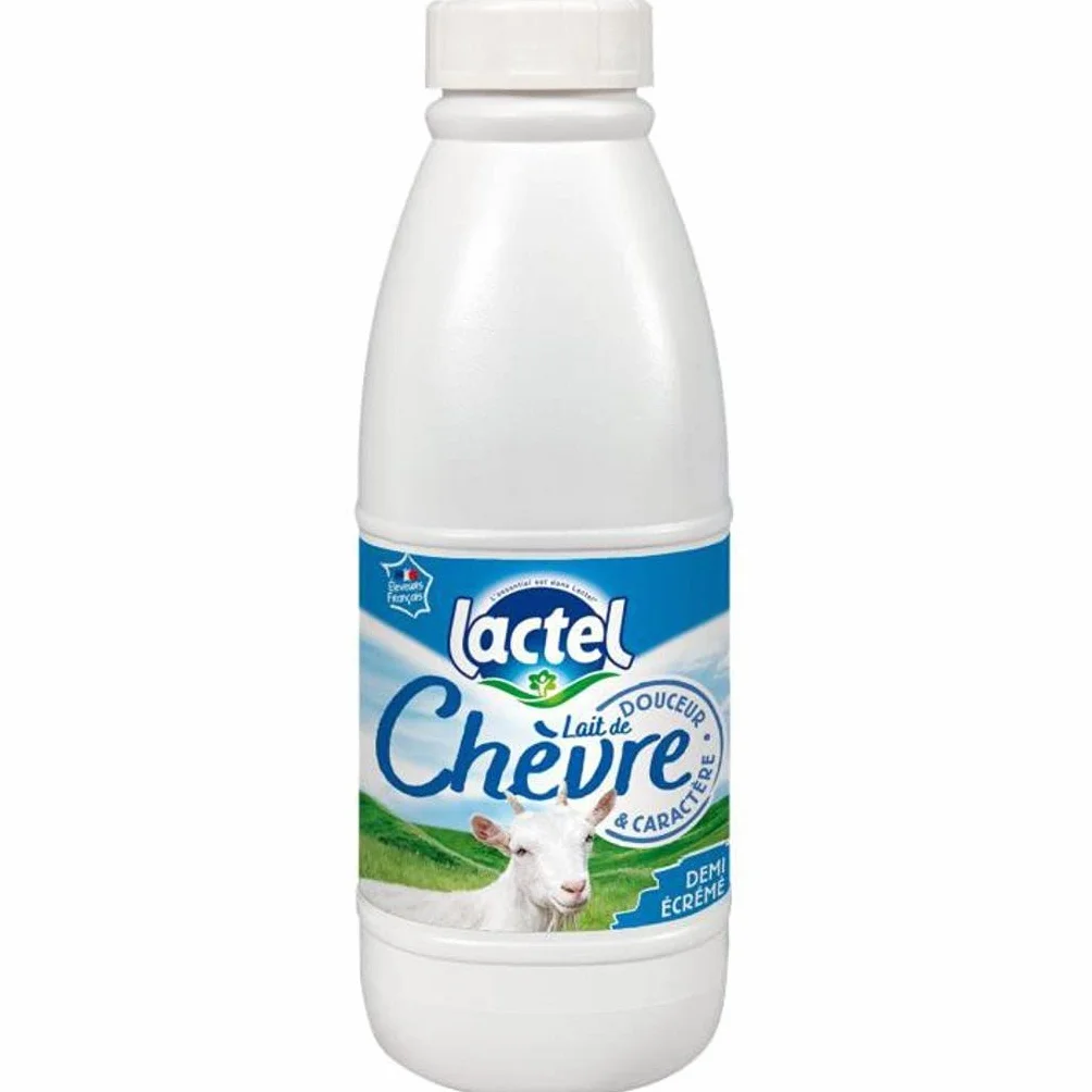 Lactel Lait de Chèvre Demi-écrémé 1L (pack d
