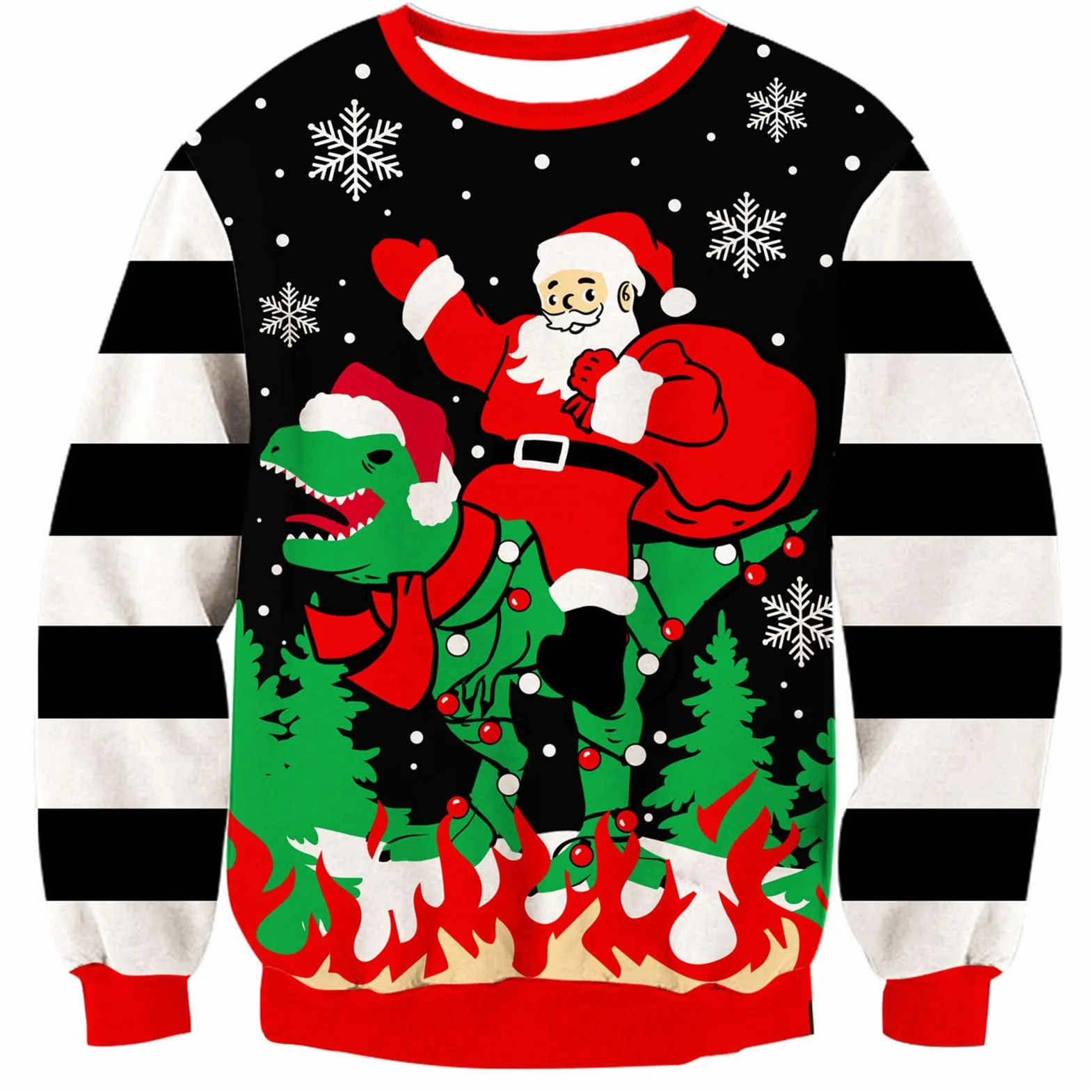 Pull de Noël 3D Garçons Filles Tricoté Amusant Impression 7-14 Ans