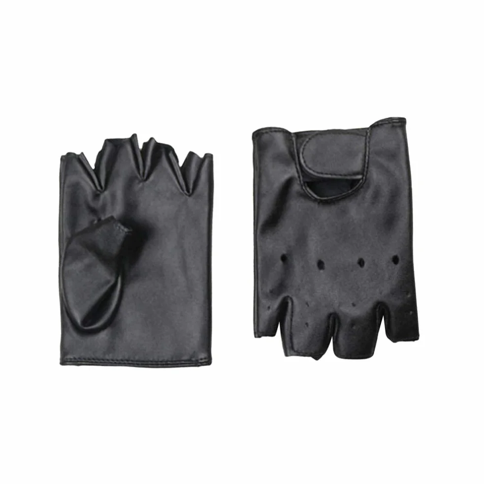 Mitaines en cuir pour enfants, gants de sport demi-doigts, équitation, pêche, chasse
