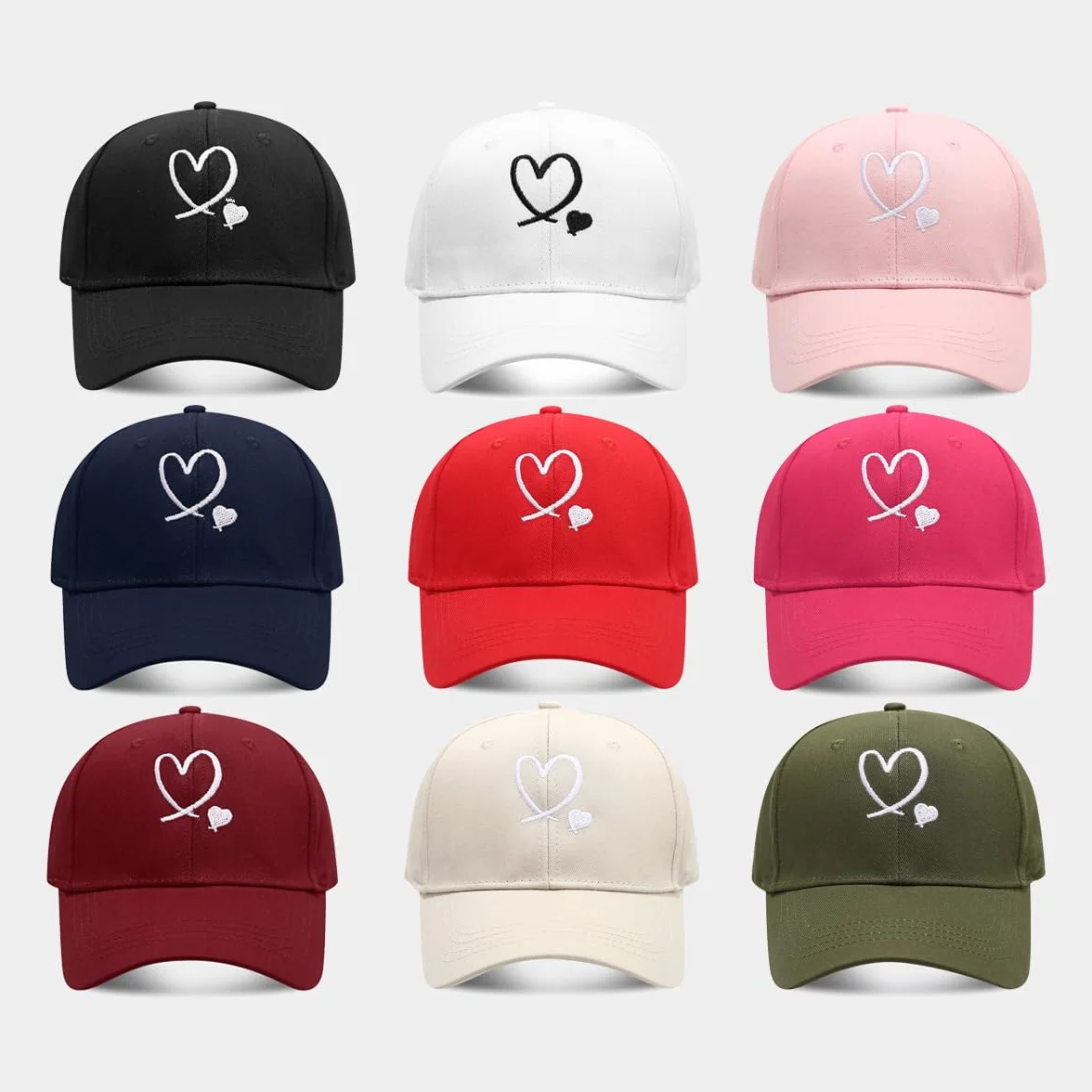 Casquette Baseball Femme Coton Réglable Sport