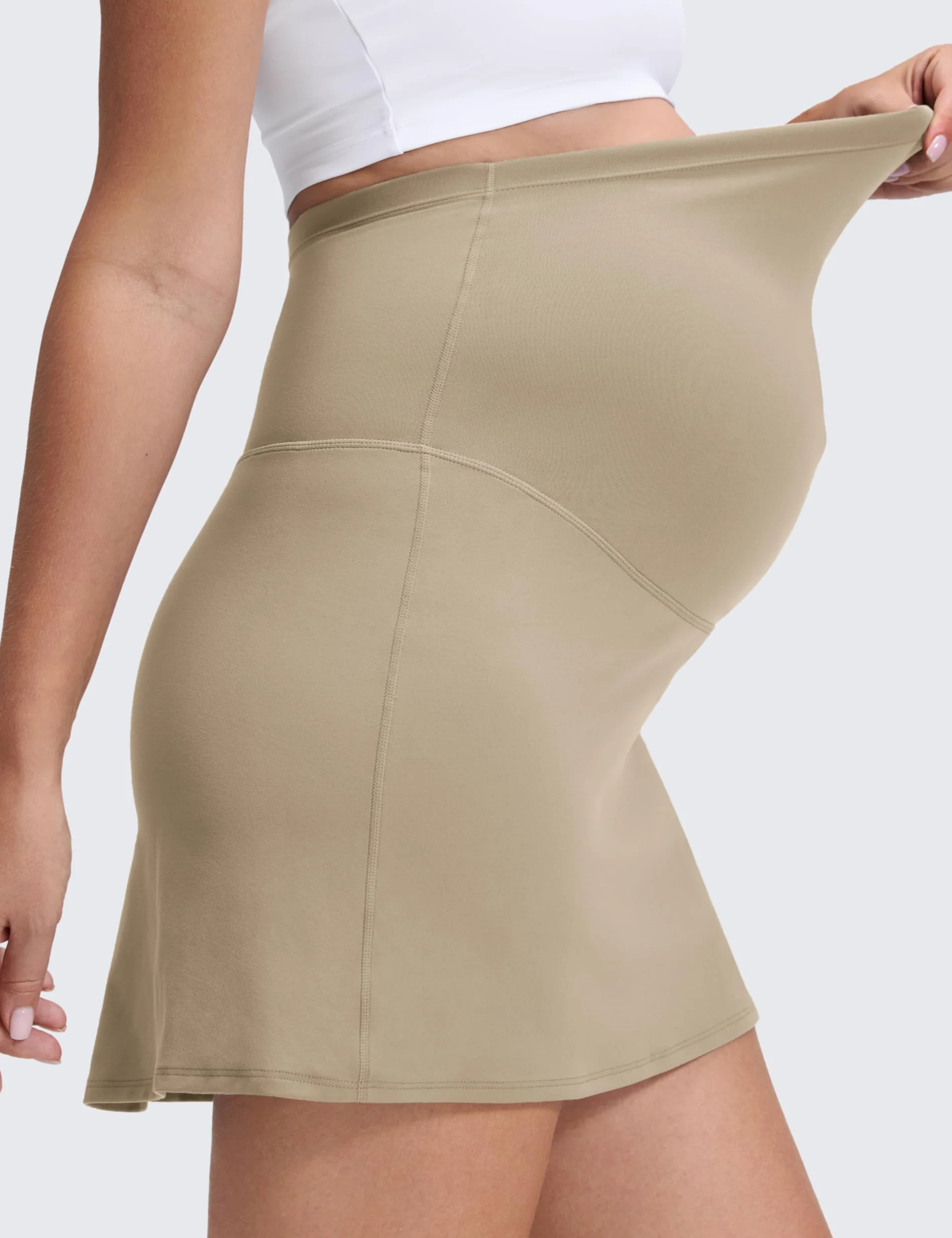 CRZ YOGA Butterluxe Maternité Taille Haute Jupes Short Poches 36.8cm