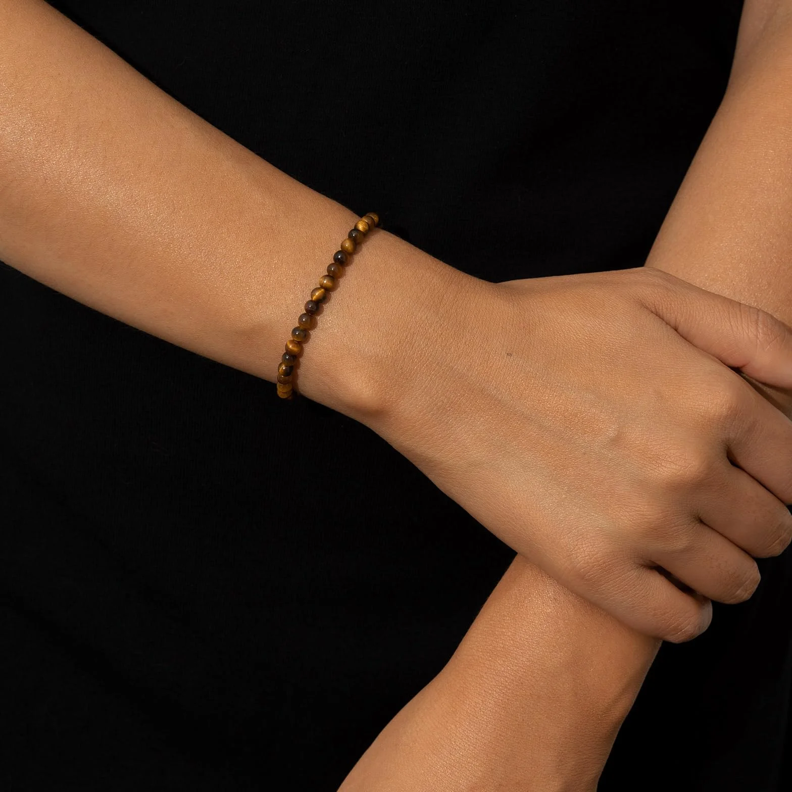 Bracelet 4mm Pierre Naturelle Élastique Homme Femme Yoga Porte Bonheur