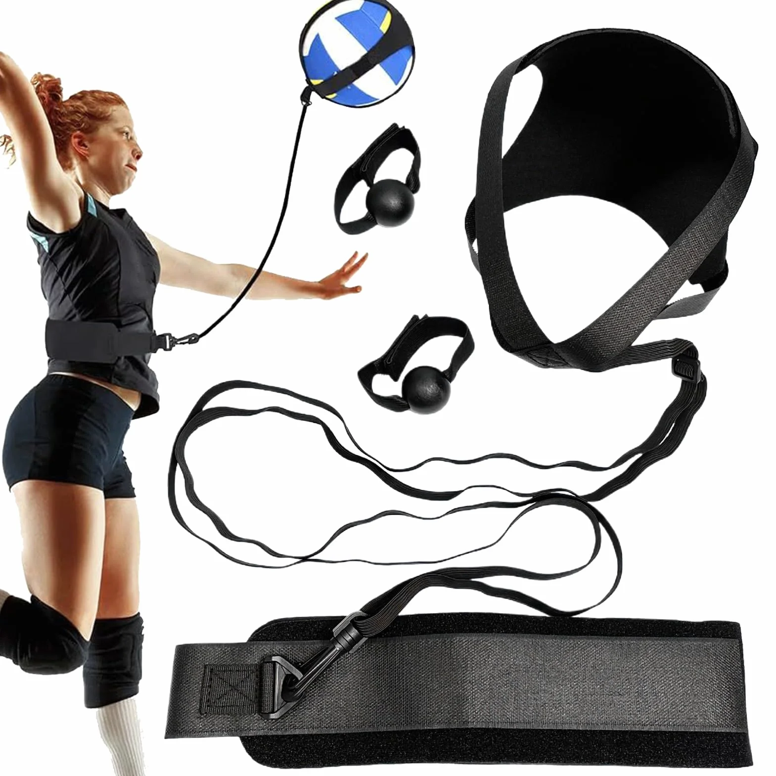 Équipement d'Entraînement de Volley-Ball pour Débutants - Set de Service et Smash avec Accessoires