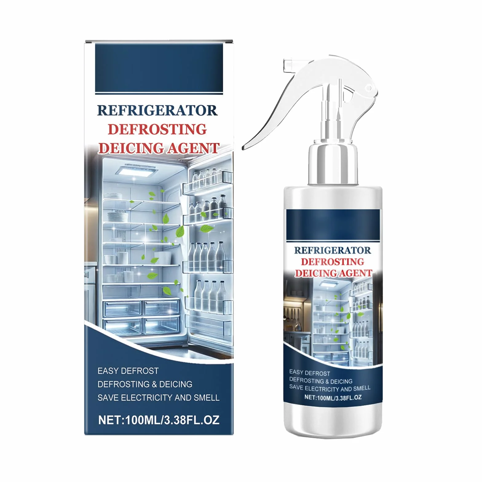 Spray de Dégivrage pour Réfrigérateur,Décongélation de la Glace,Dégivrage Puissant pour Réfrigérateur Congélateur,Dégivrages et Dégivrages Faciles 100ML