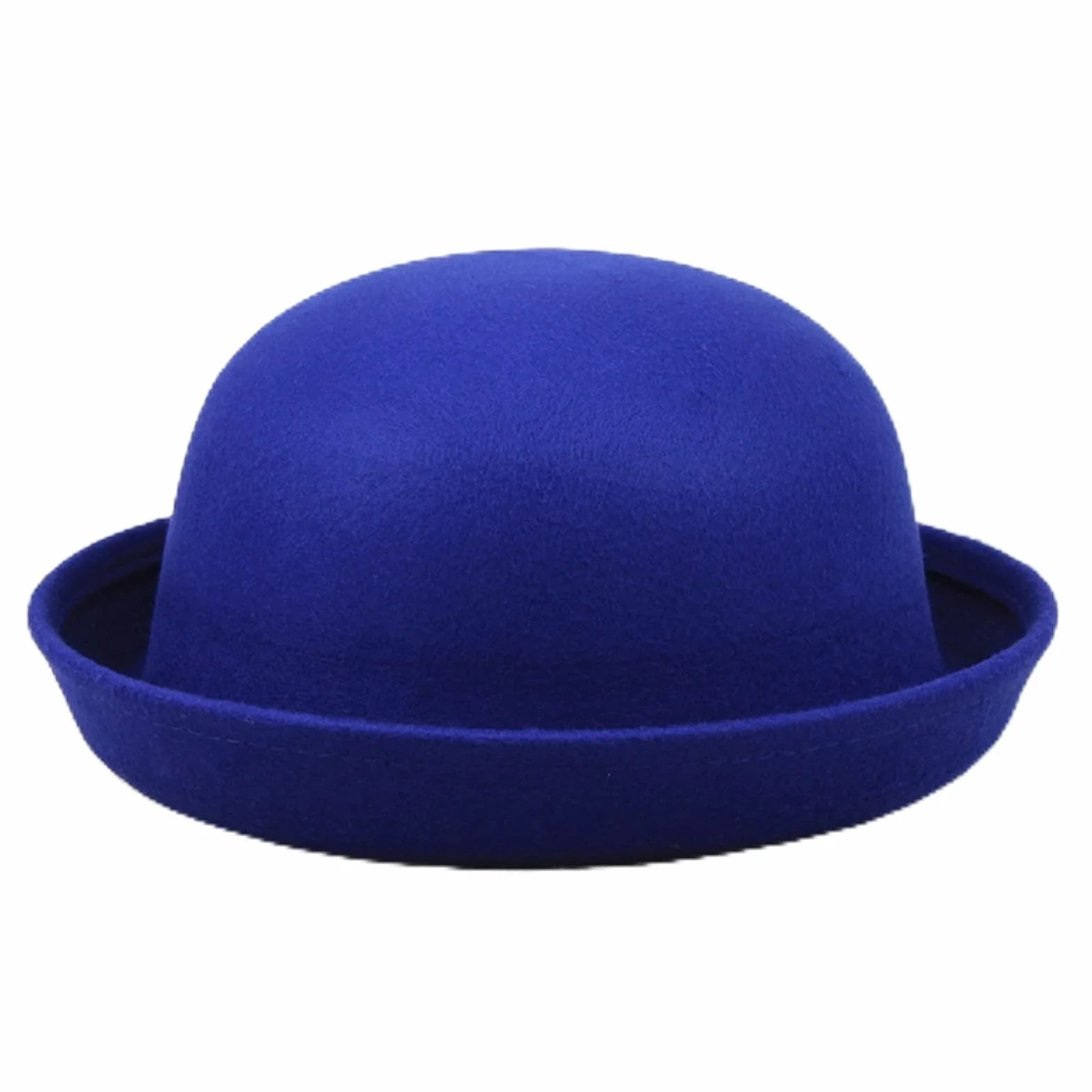Panama Chapeau melon élégant adulte bord enroulable laine pliable
