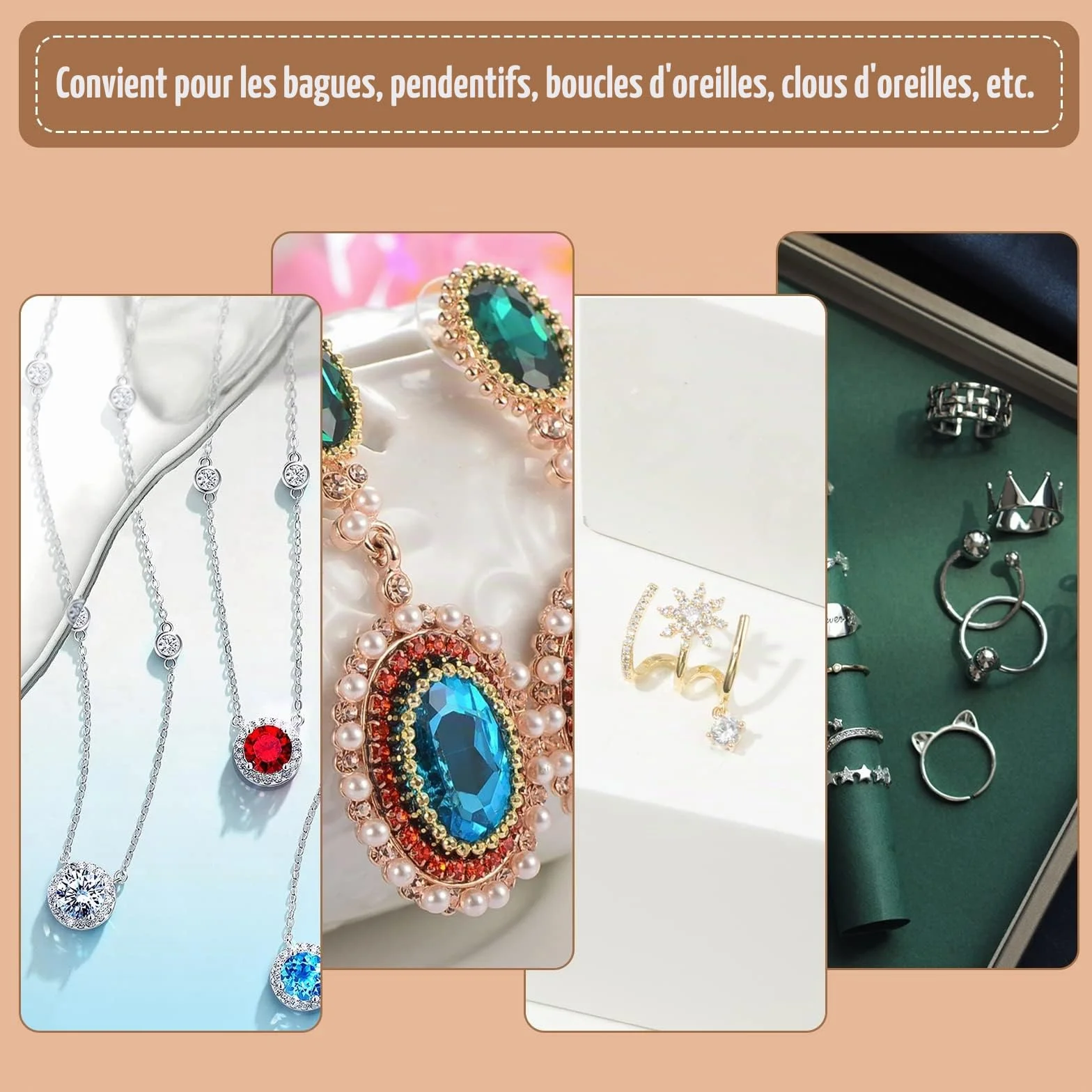 Nbeads Lot de 24 Boîtes en Carton Kraft Marron avec Couvercles pour Bijoux Cadeaux 8x5x3cm
