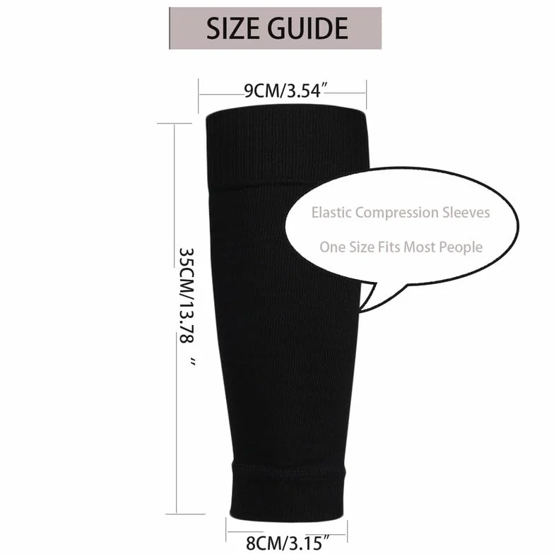 Manchon Compression Mollet 3 Paires, Bas de Contention pour Circulation Sanguine Jambes