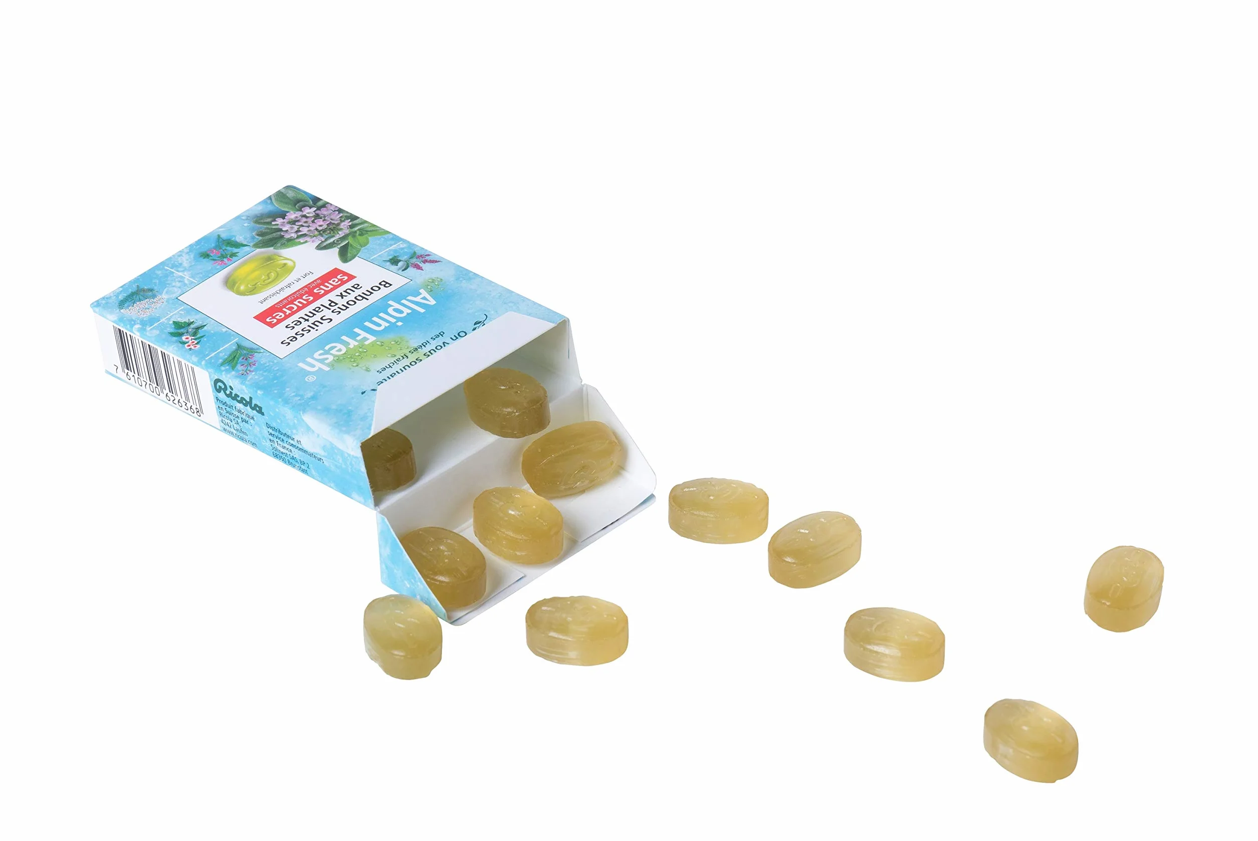 Ricola Bonbons aux Plantes Suisses Parfum Alpin Fresh Sans Sucres Lot 20 boîtes 50g