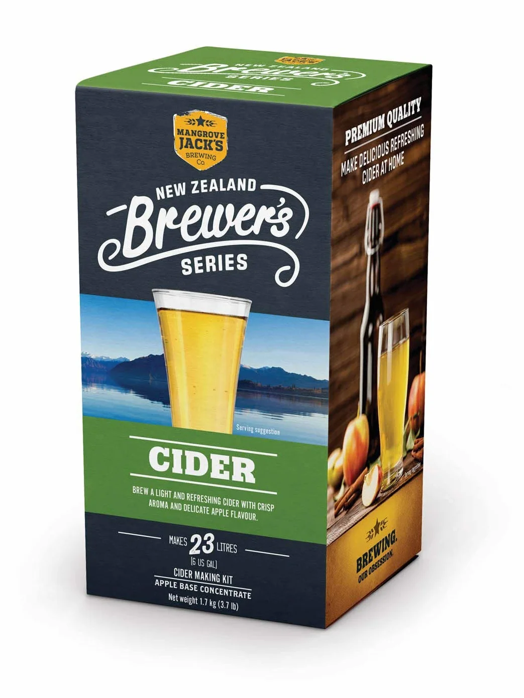 Extrait de Mangrove Jack pour cidre pomme de 23 l de la série New Zealand Brewer's
