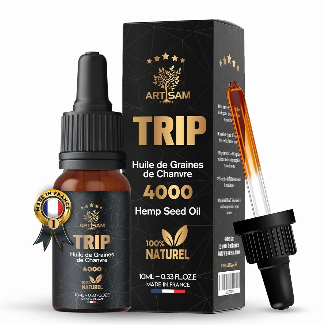 ARTISAM Huile de Graines de Chanvre Bio 4000 – Pressée à froid – Goût Neutre – Routine Bien-Être – Idéale Concentration & Détente – Vegan (Huile de graine de chanvre 4000)
