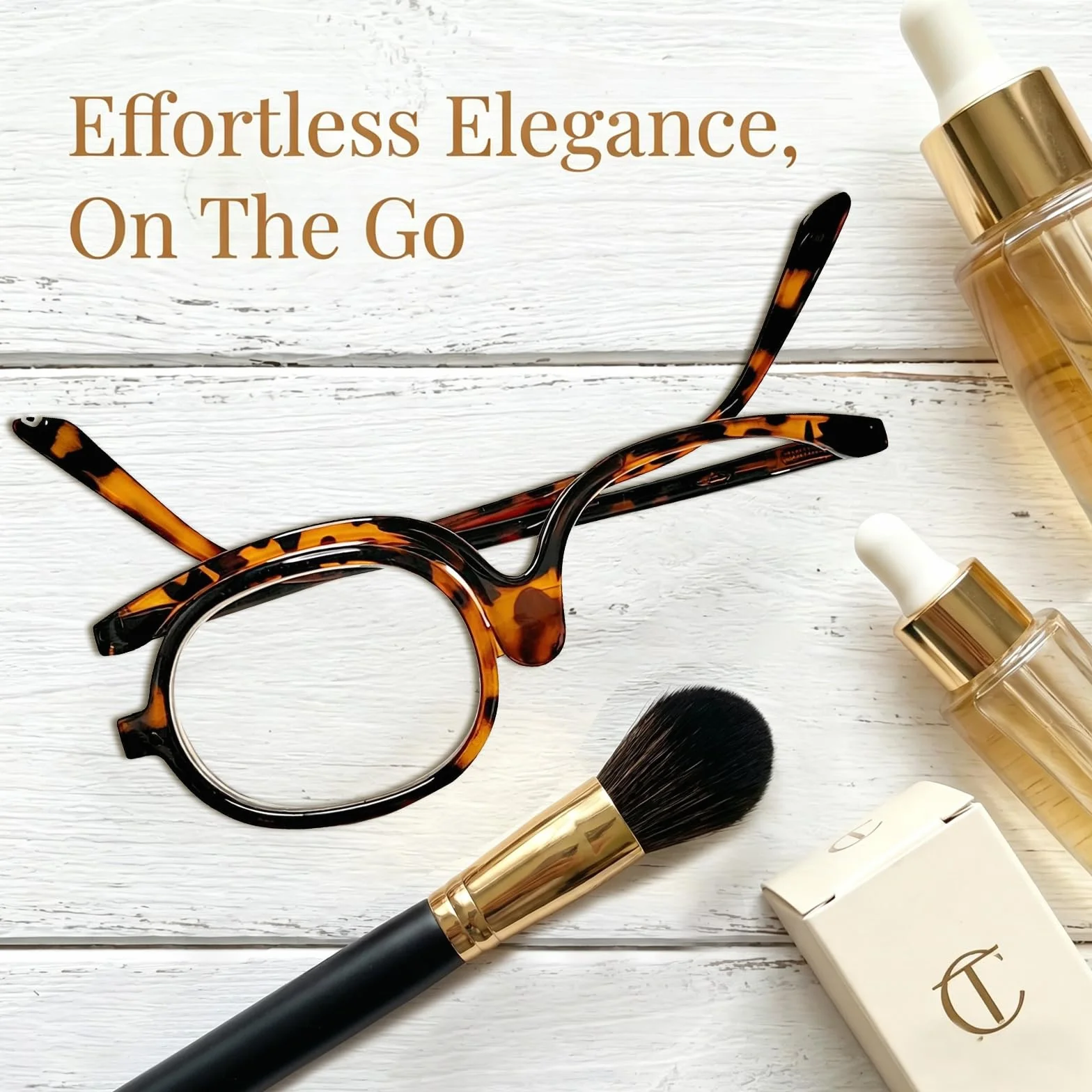 Lunettes de Maquillage à Lentille Unique Rotative pour Femmes
