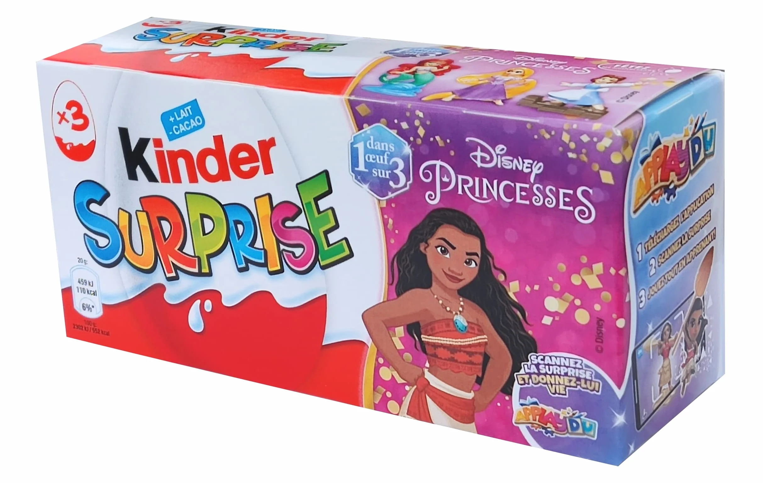 Oeuf KINDER Surprise Disney Princesses 20g - Nouvelle version 2022/2023 - Le paquets de 3 oeufs. (3)