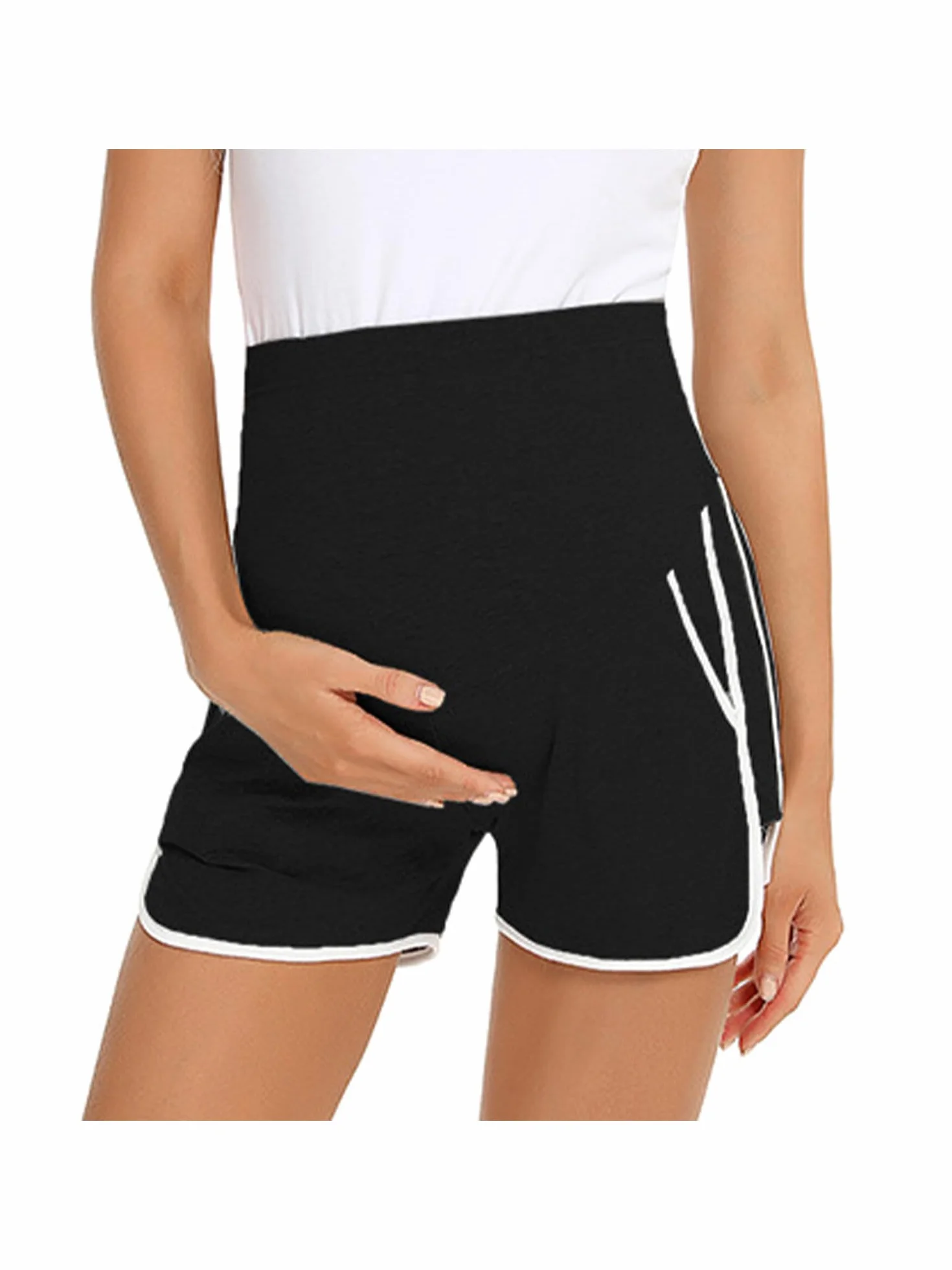 Shorts Actifs pour Femmes Enceintes Style Dauphin Course Maternité Sports Bermuda