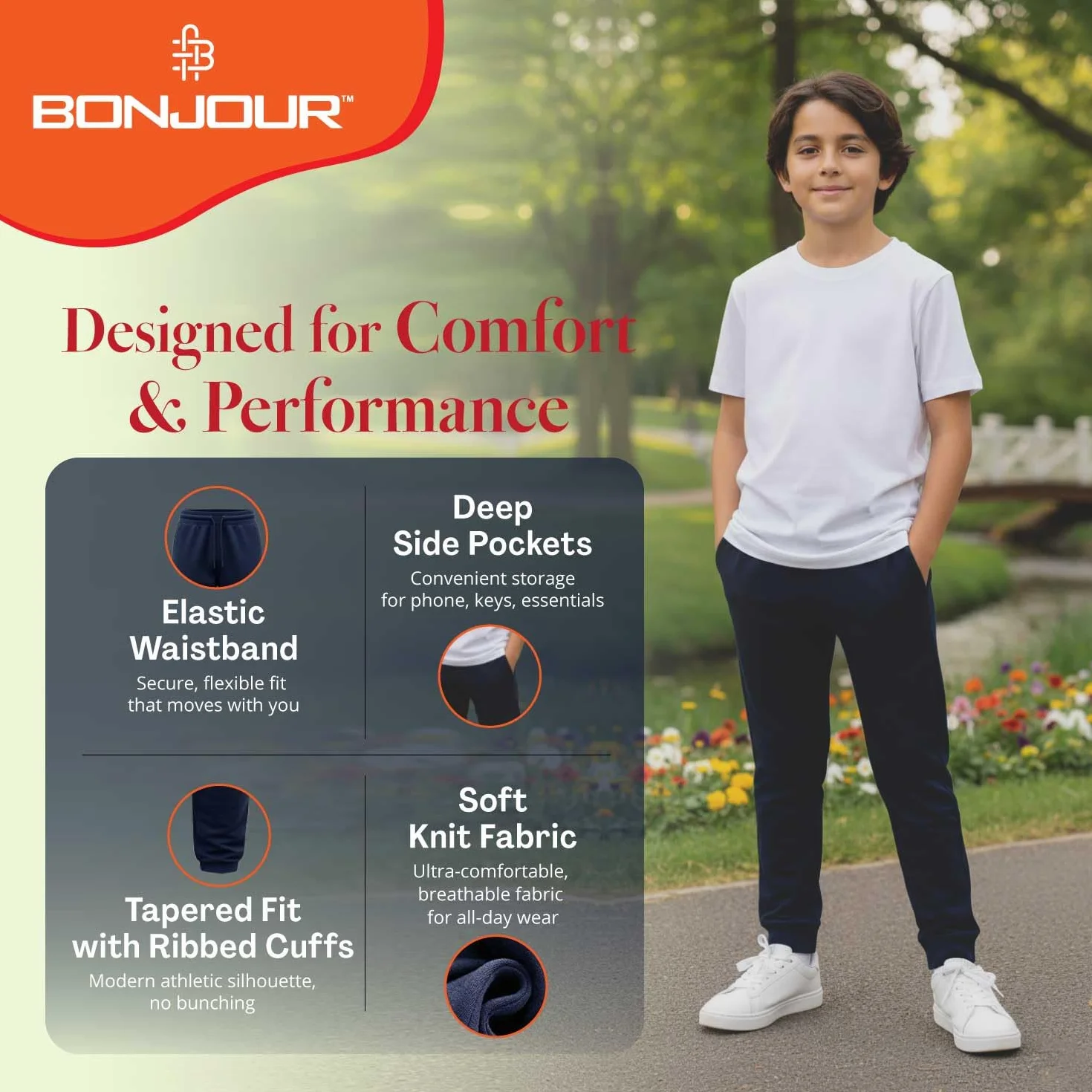 Pantalon de jogging en polaire pour enfants garçons filles 3-13 ans