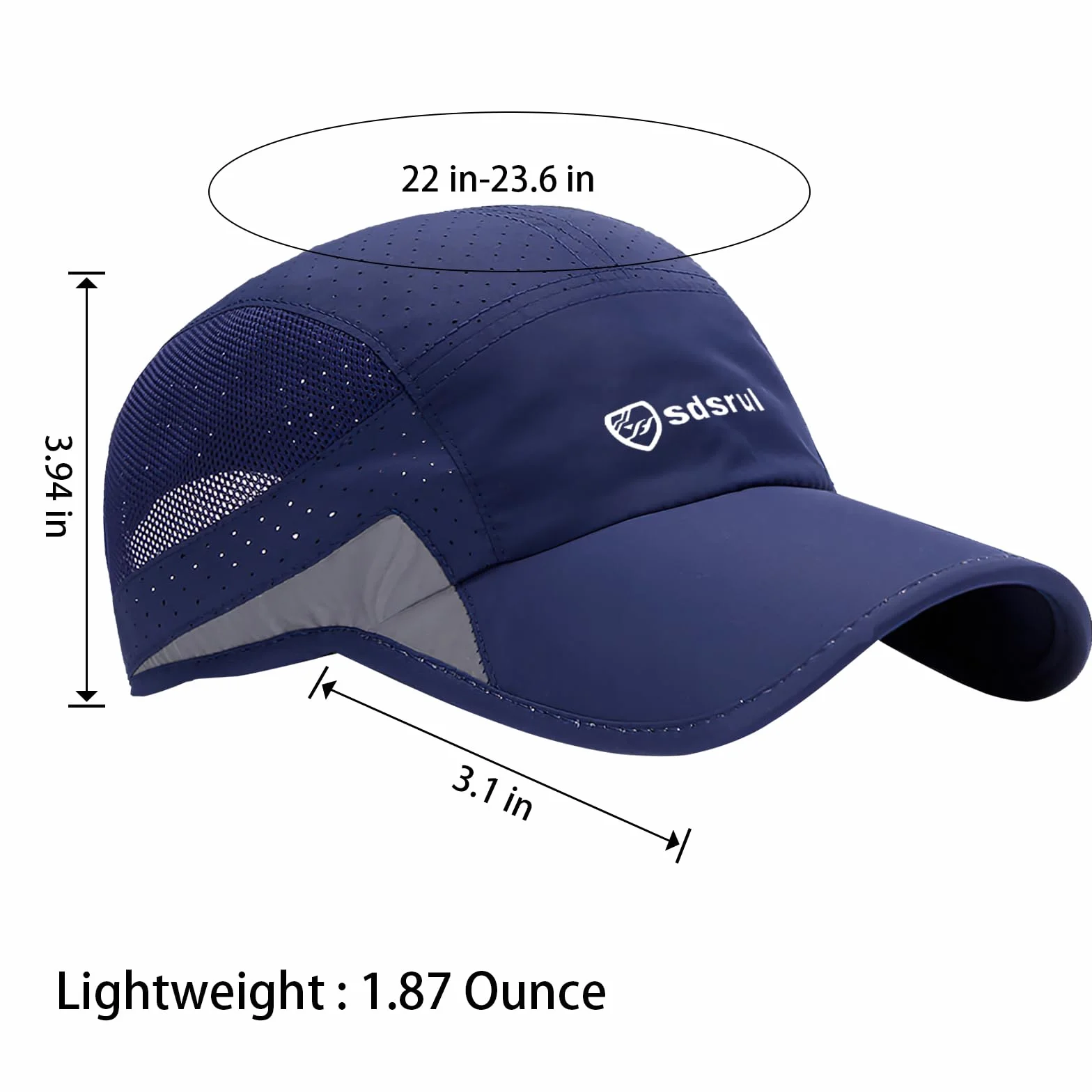 Casquette de Baseball Homme 2 Paquets Respirantes Légères Séchage Rapide Été Maille Réglable Sport Extérieur Course Golf Loisirs