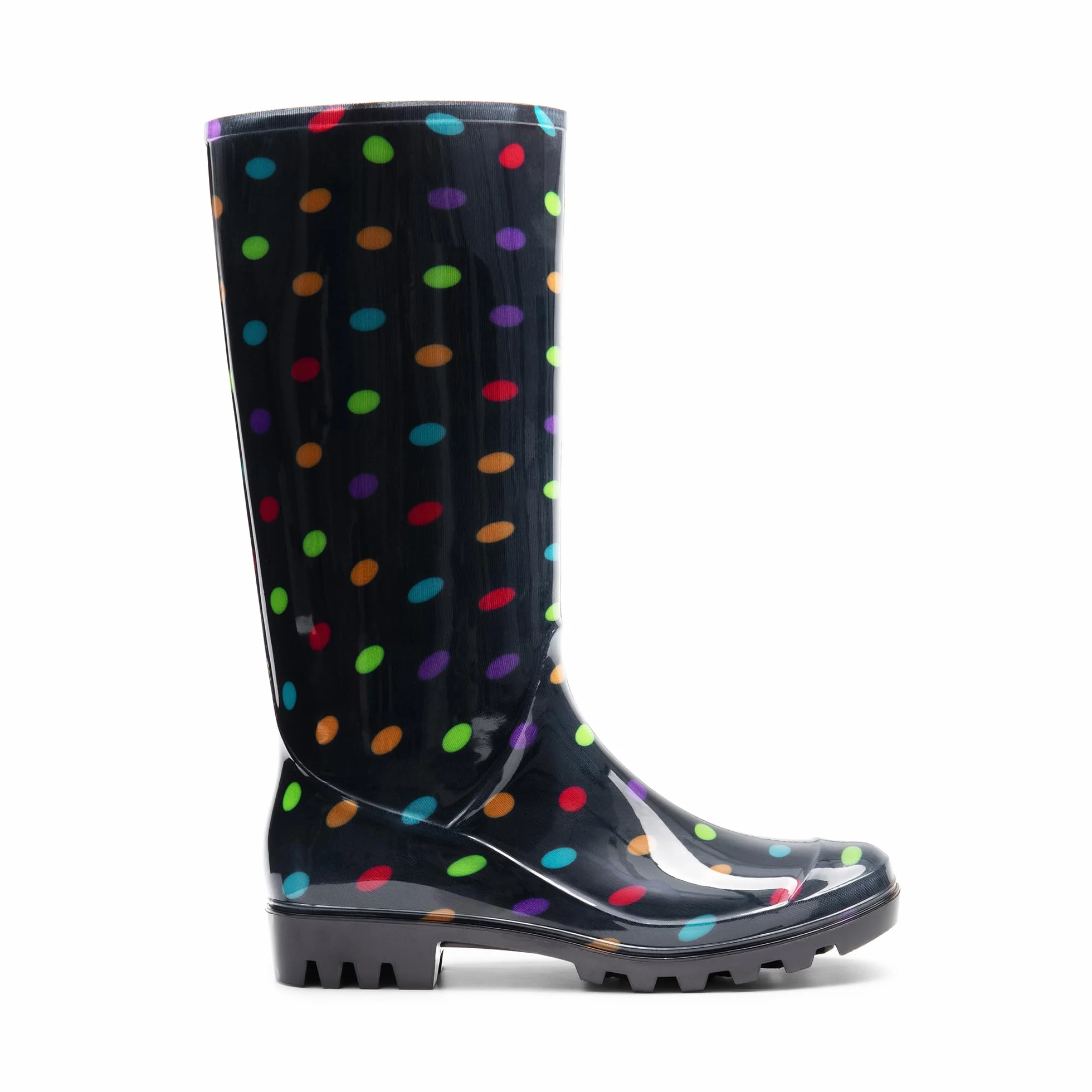 DREAM PAIRS Bottes de Pluie Femmes Motif Classique Pois Jardin Confortable