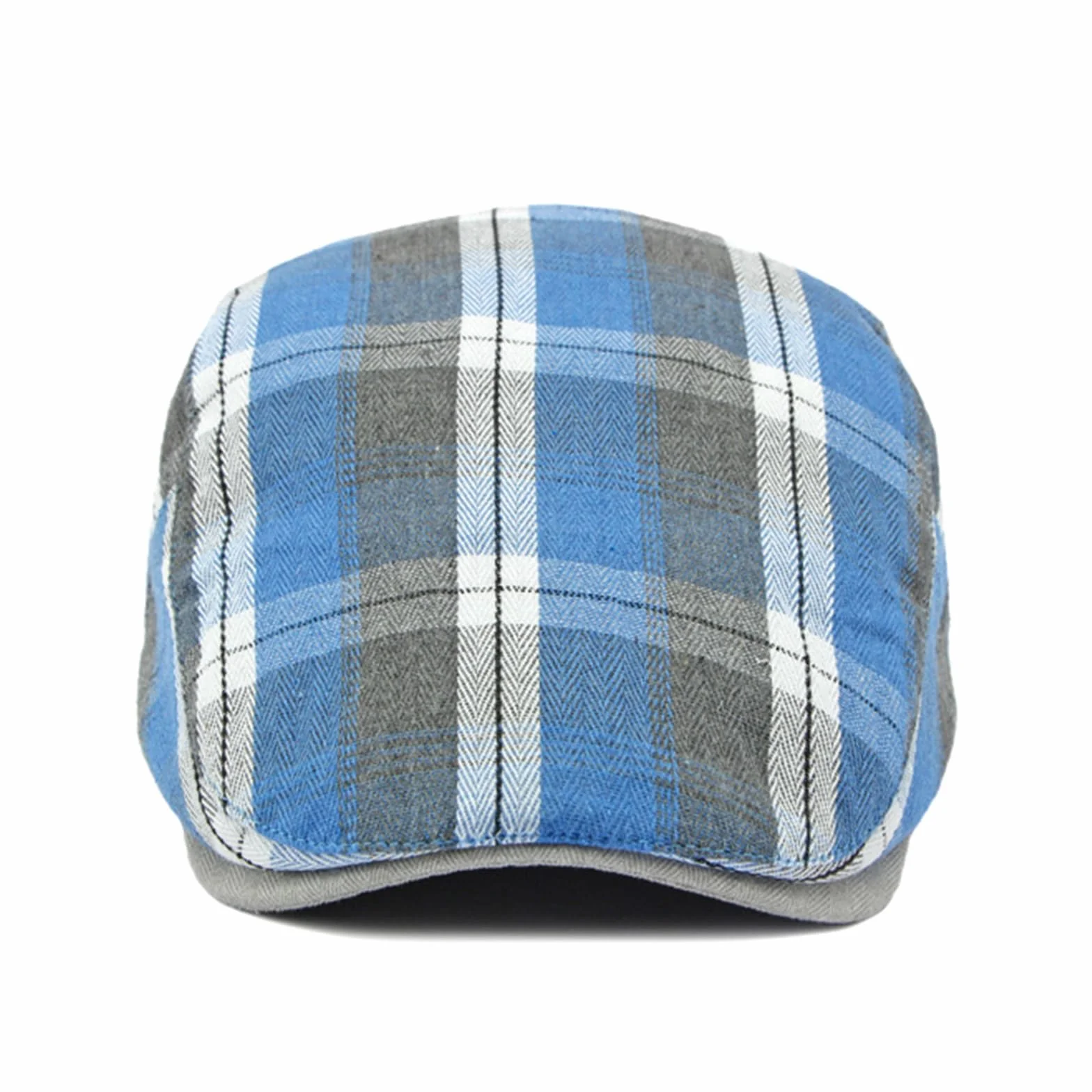 meioro Chapeau Newsboy Rayé à Carreaux Cabbie Beret Ivy Flat Cap Adjustable