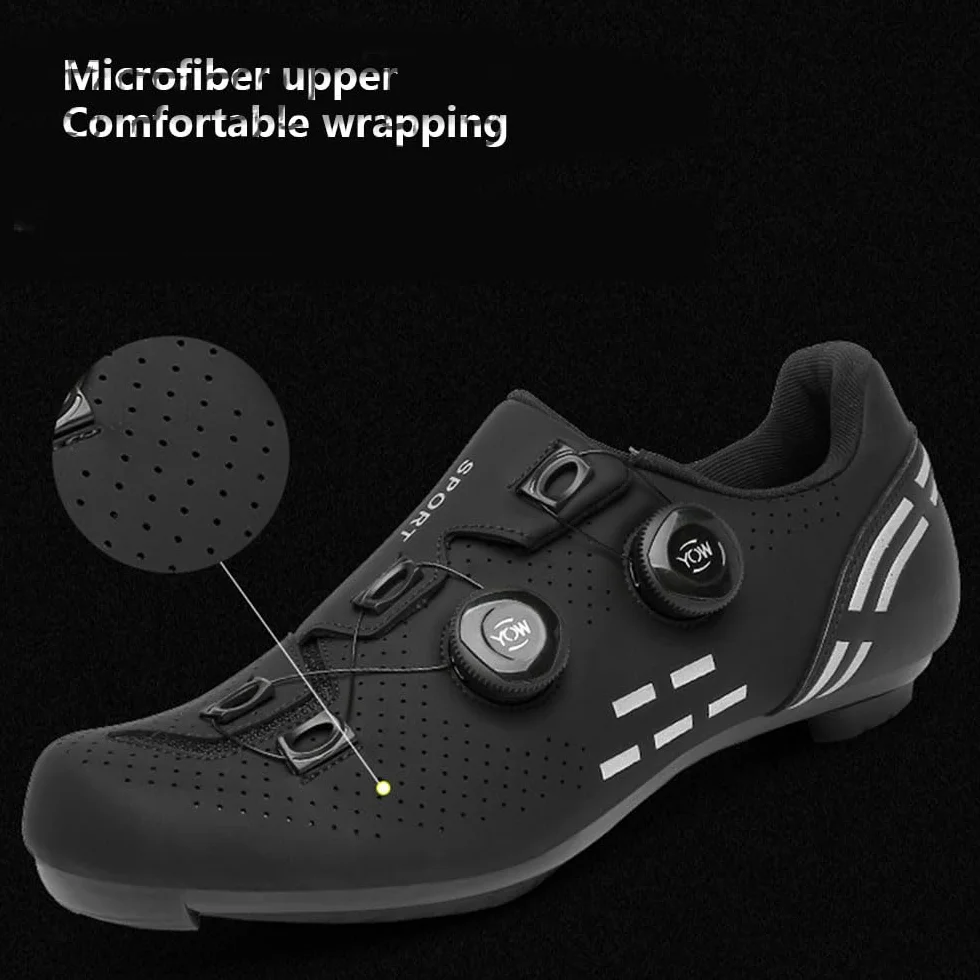 Mateju Chaussures de Cyclisme Route Respirantes SPD-SL Delta Cleats Indoor Outdoor
