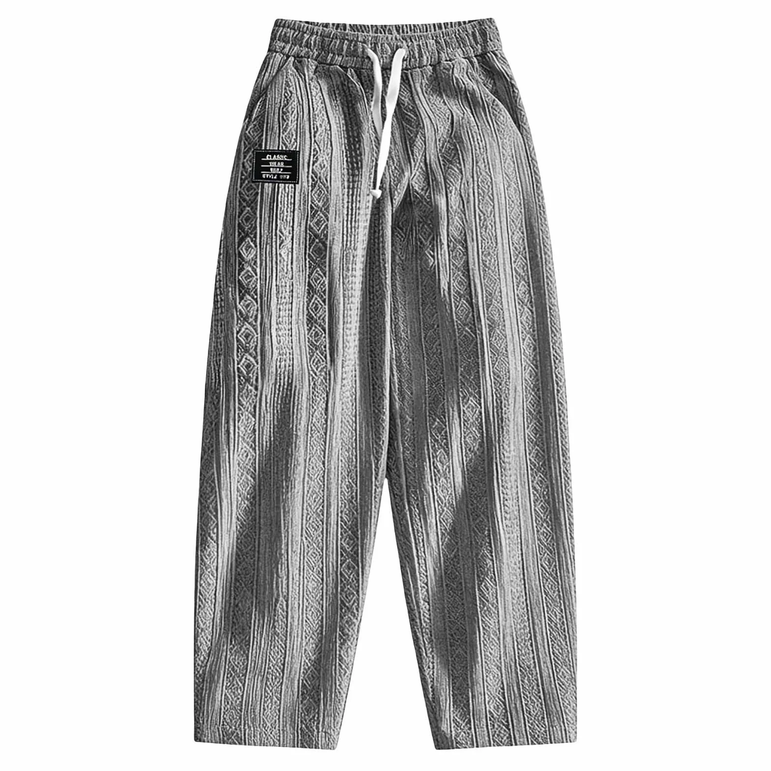 Pantalon Homme Velours Côtelé Sweatpants Baggy Taille Élastique Cordon Poches Streetwear Grande Taille