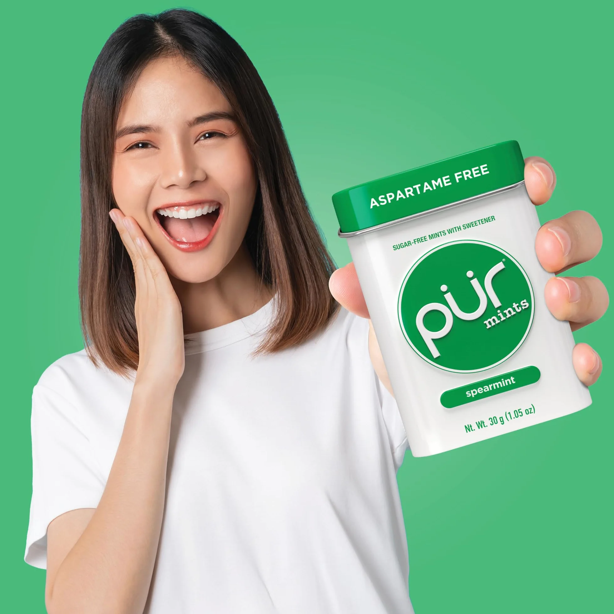 Pastilles à la menthe PUR - Xylitol, sans sucre, végétaliennes, sans gluten, cétogène - 30 pièces x 12 paquets