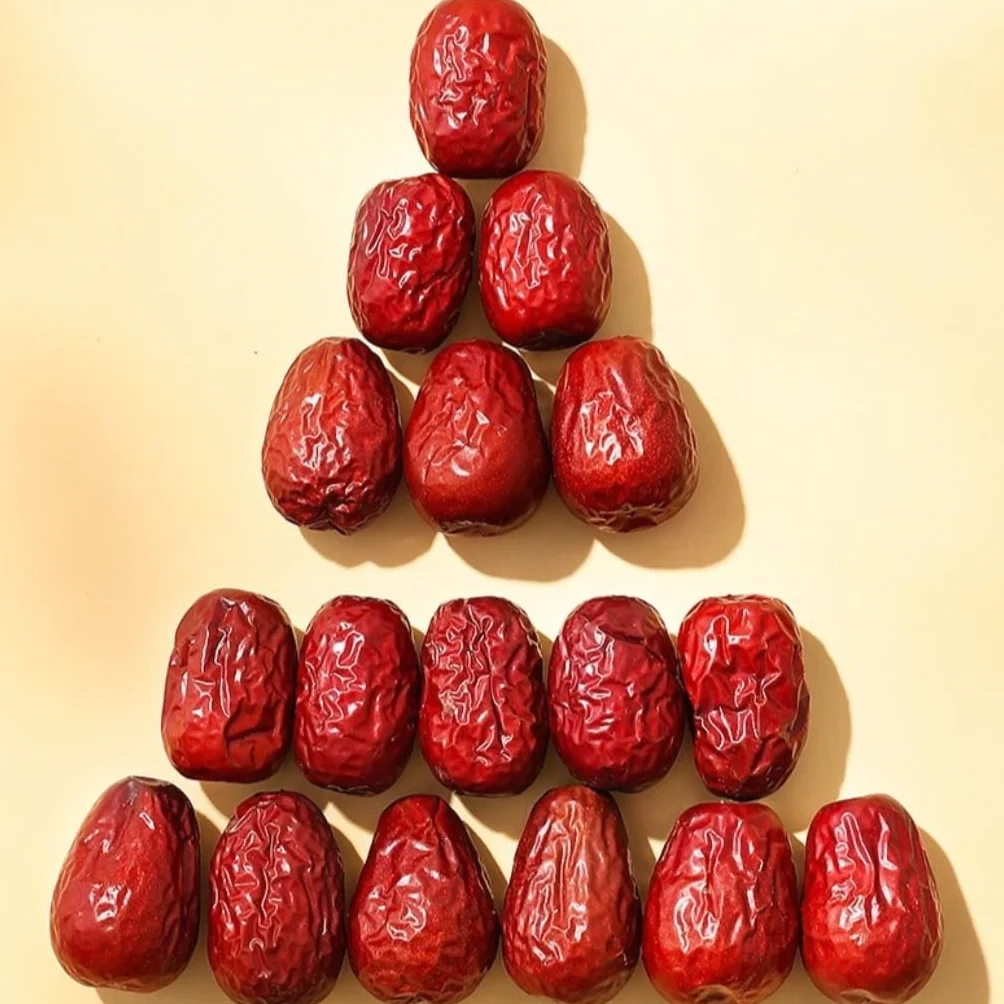 Dattes Rouges Pures Et Naturelles Du Ningxia, Chine (250g * 2) 500g / 17,64oz | Grand Jujube Séché, Sucré Naturel