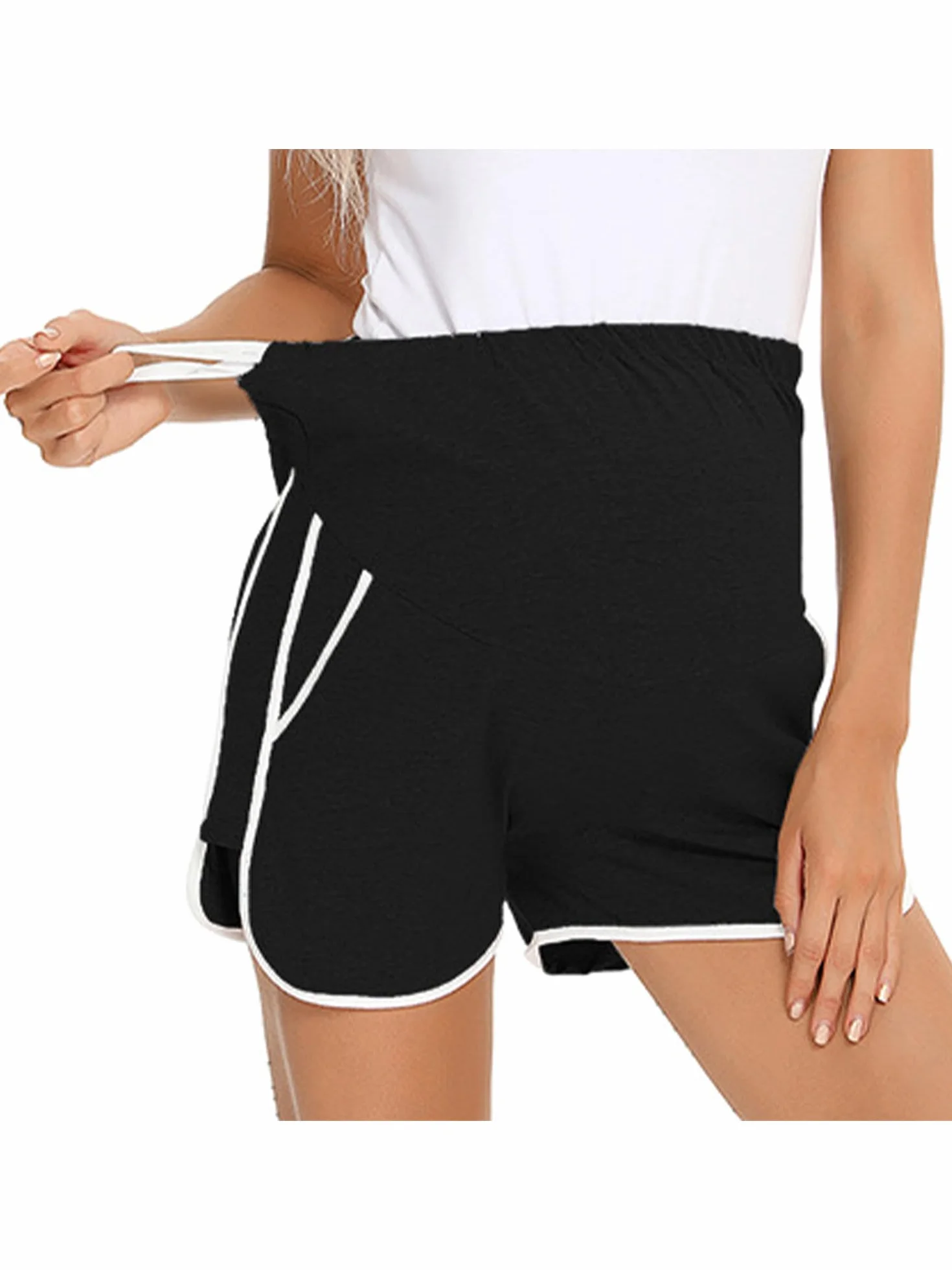 Shorts Actifs pour Femmes Enceintes Style Dauphin Course Maternité Sports Bermuda